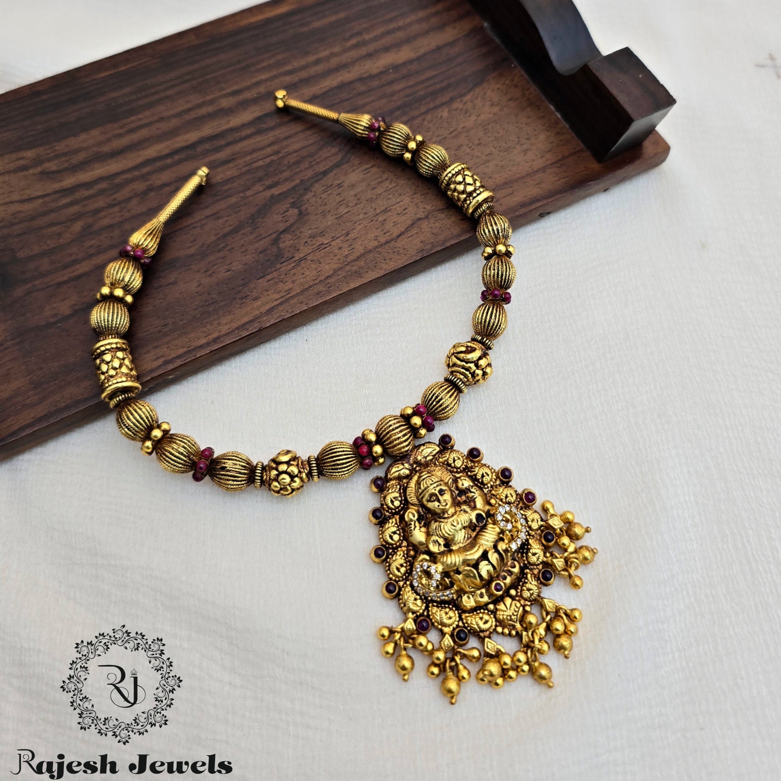 Wonderful Lakshmi Silver Gold Plated Necklace