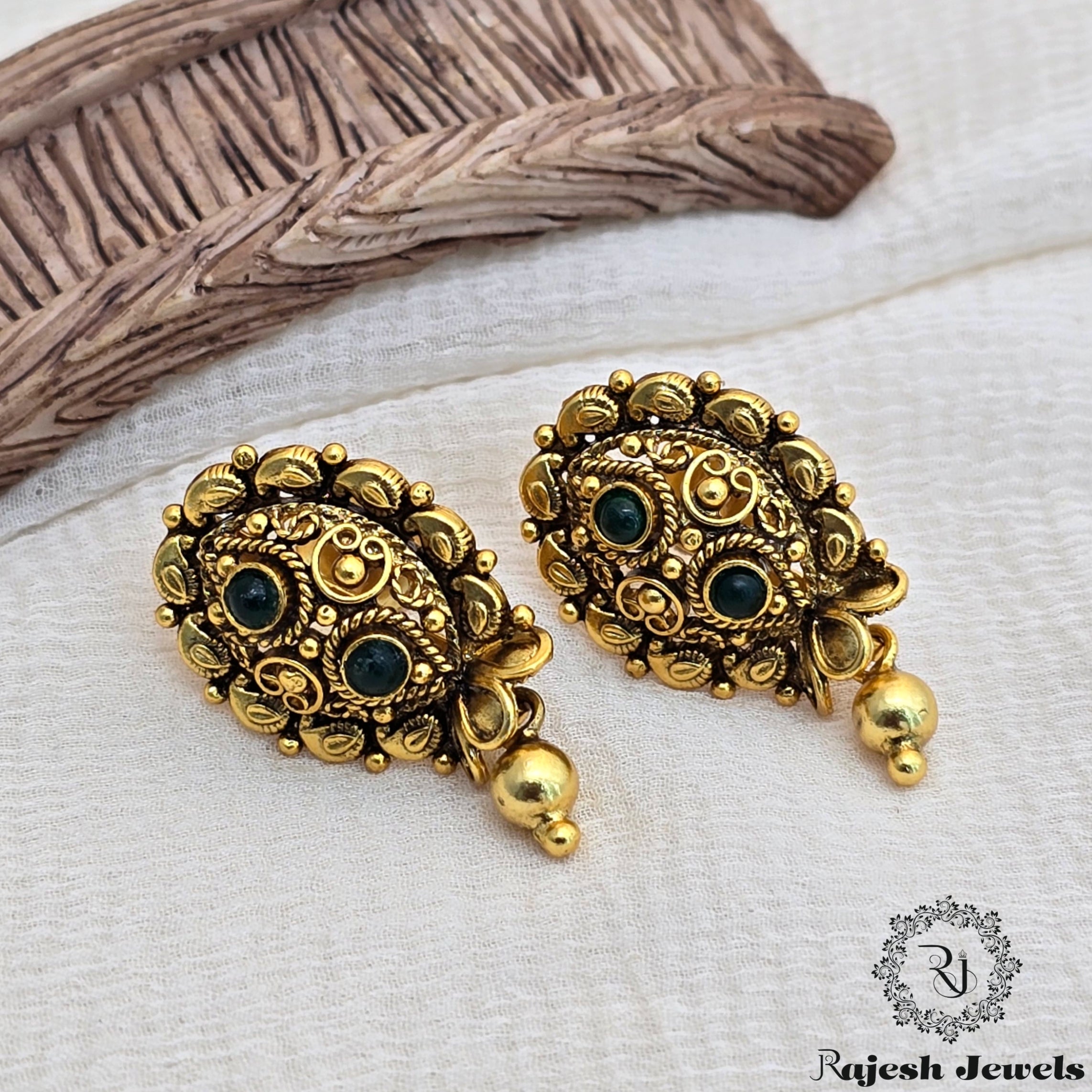 Traditional Silver Gold Plated Earrings