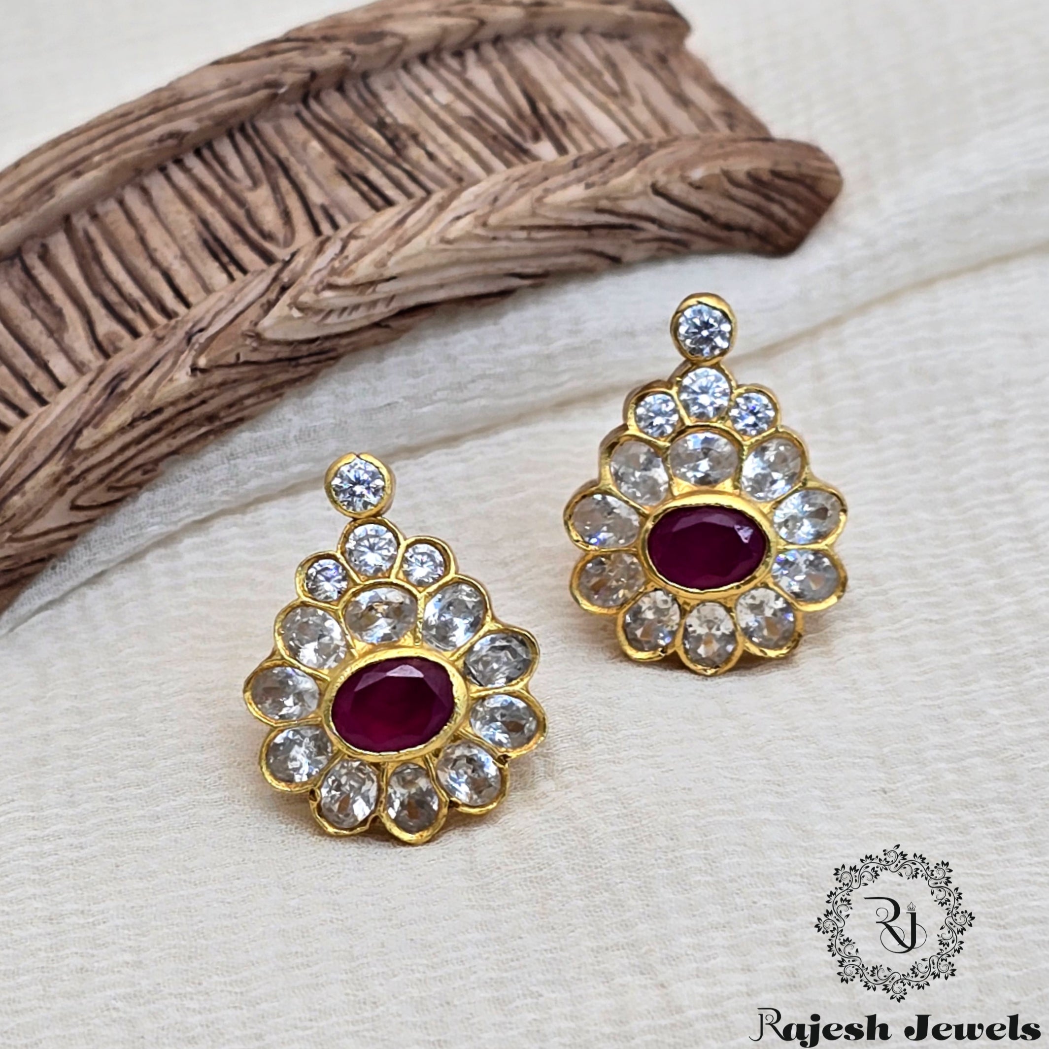 Swirling Silver Gold Plated Earrings