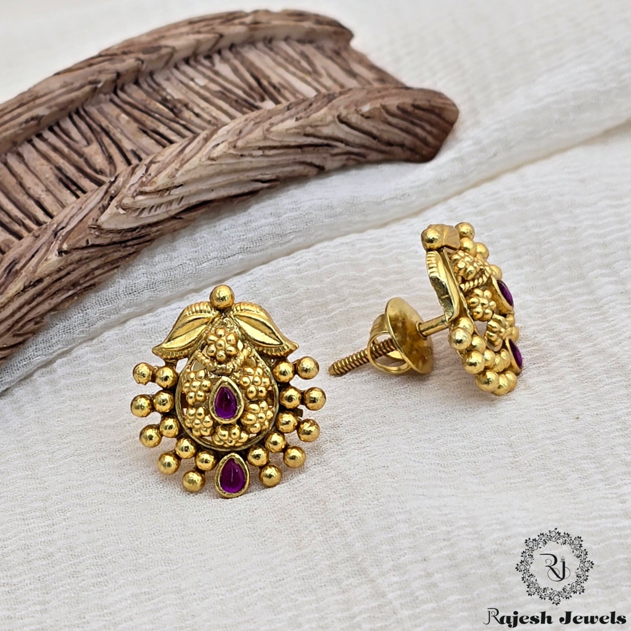 Charismatic Silver Gold Plated Stud Earrings