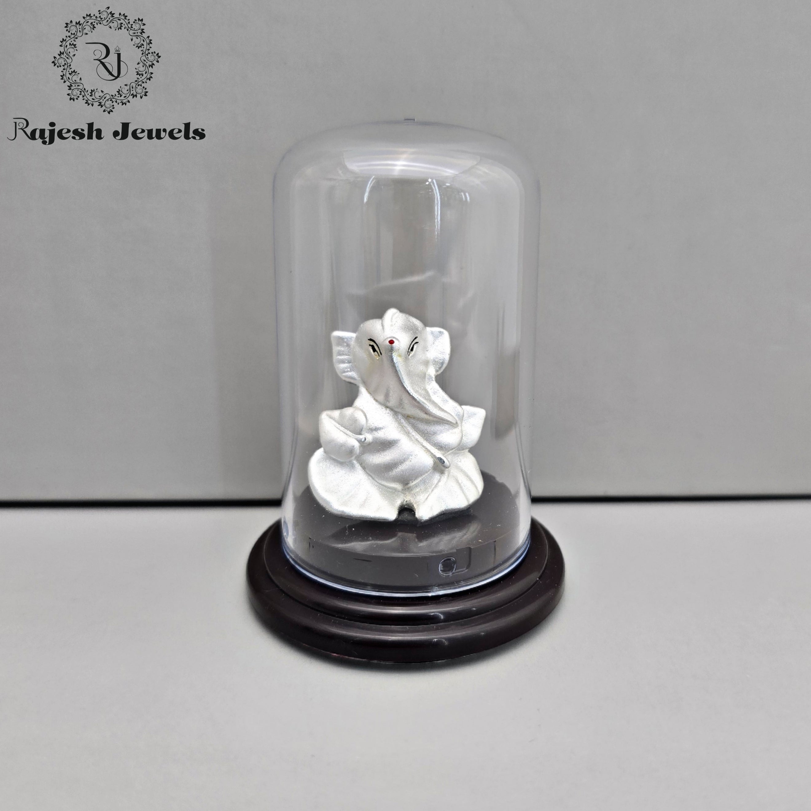Trendy Leaf Ganapathi Silver Idol
