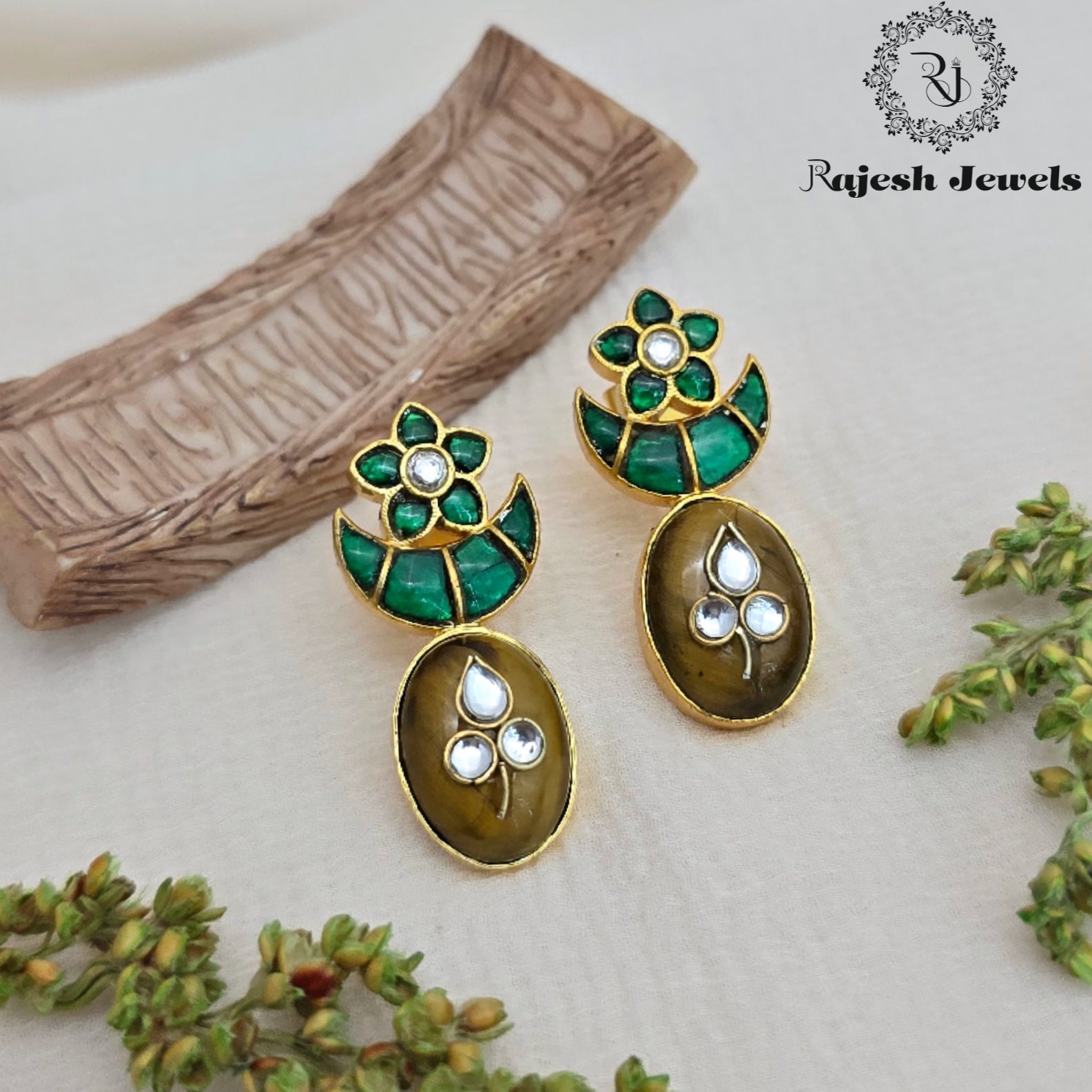 Amazing Kundan Gold Plated Earrings