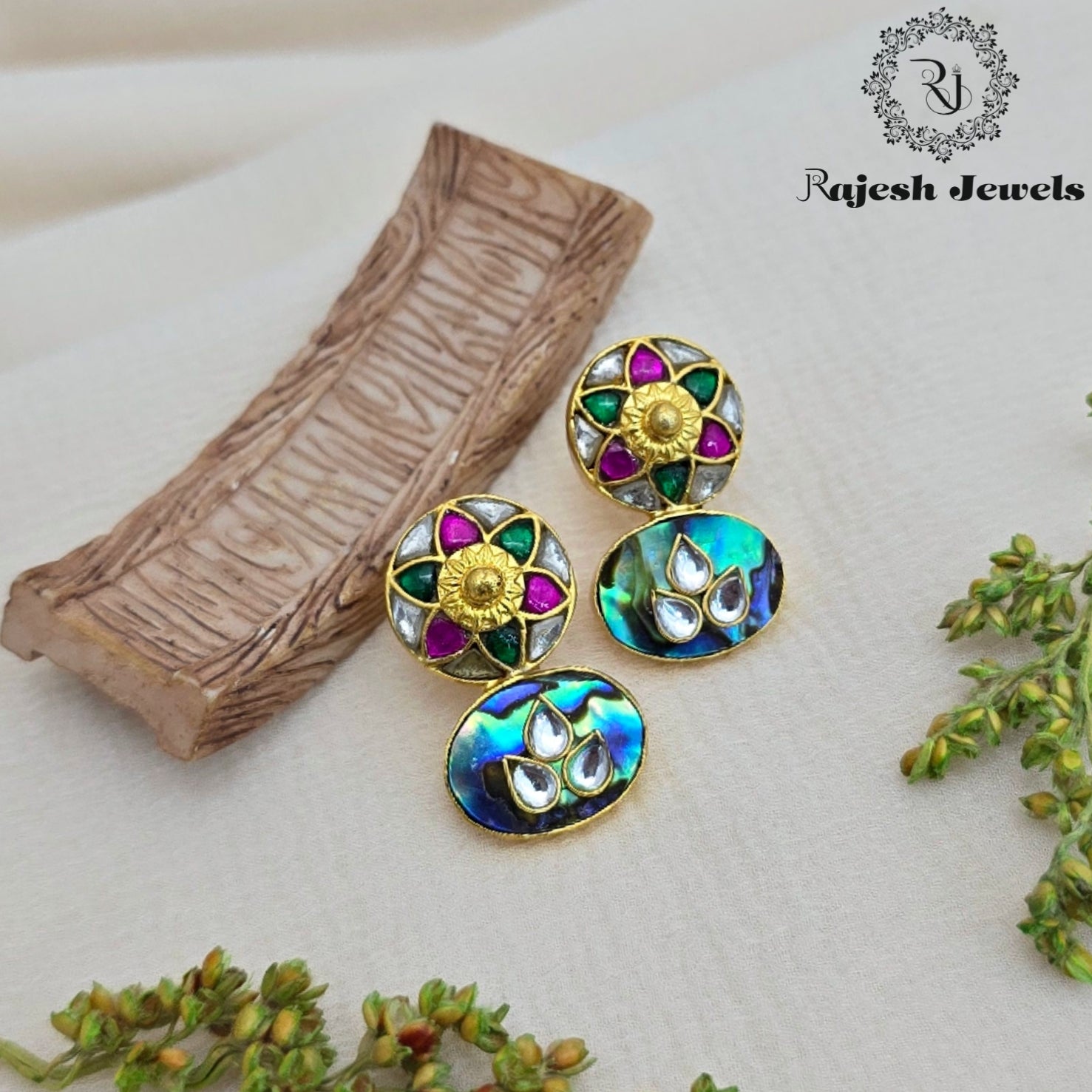 Exceptional Silver Gold Plated Earrings