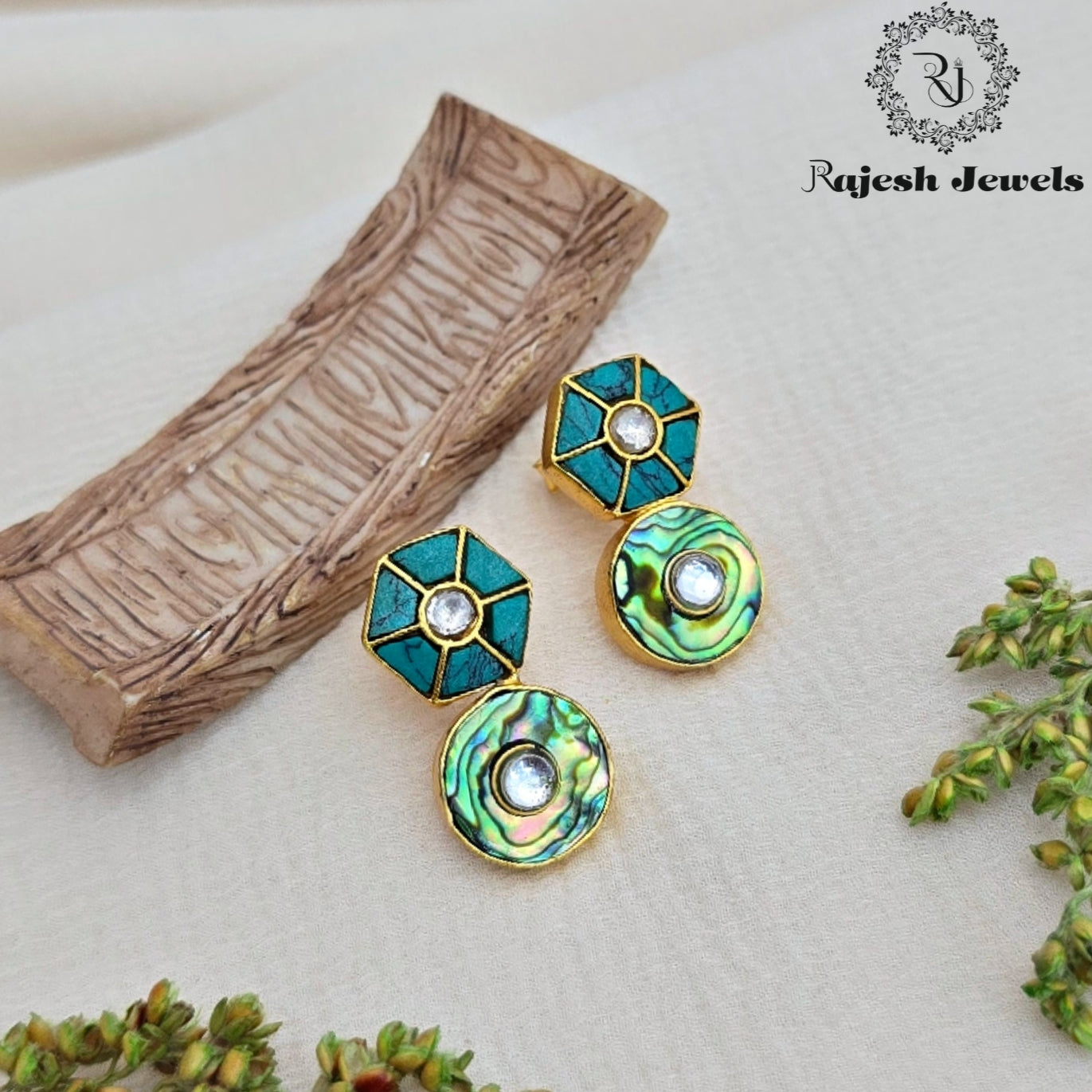Alluring Silver Gold Plated Earrings