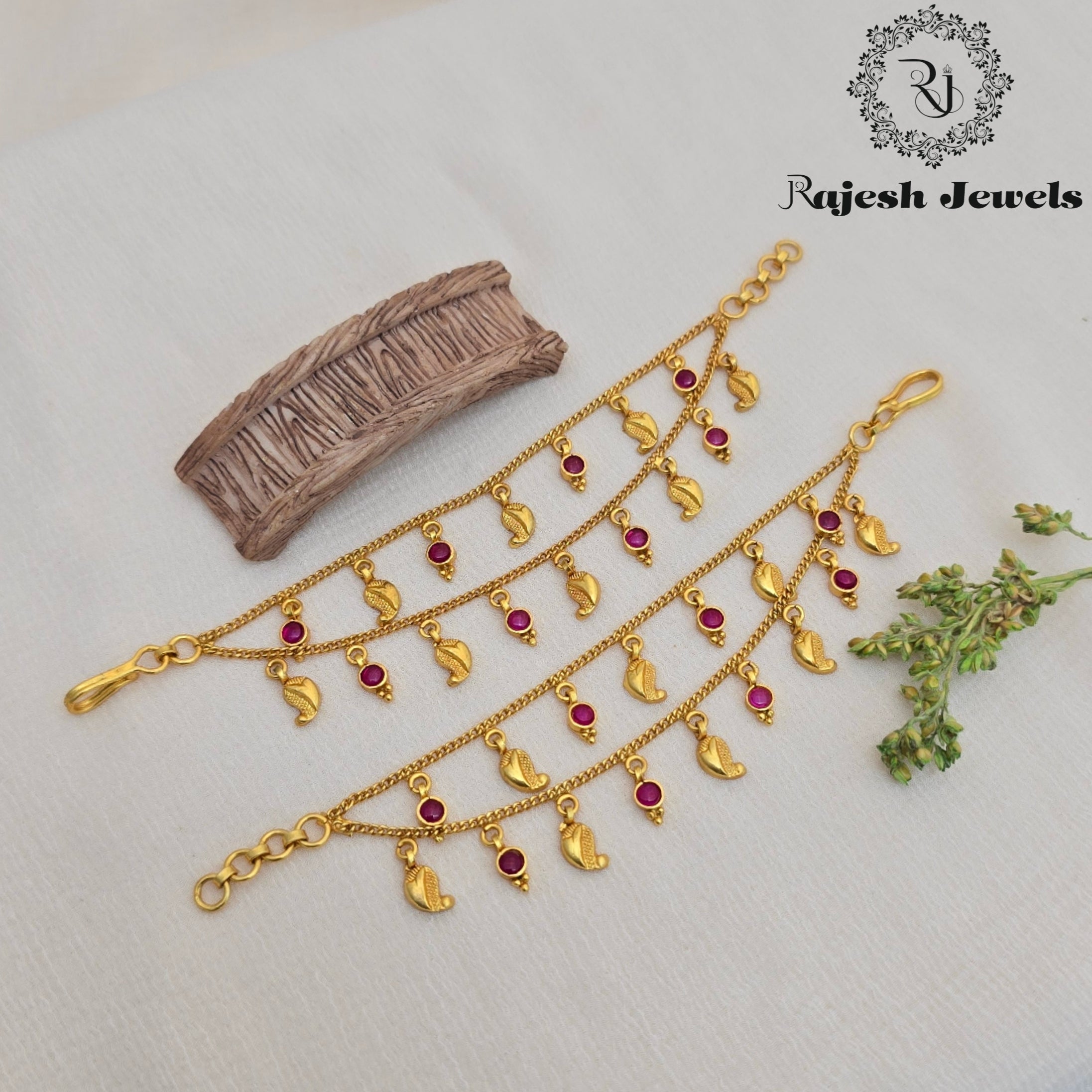 Charming Mango Double line Gold Plated Matil