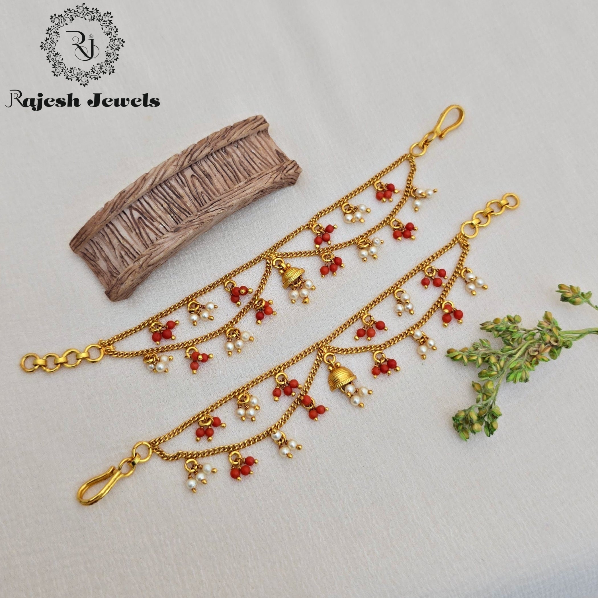 Amazing Coral Double Line Gold Plated Matil