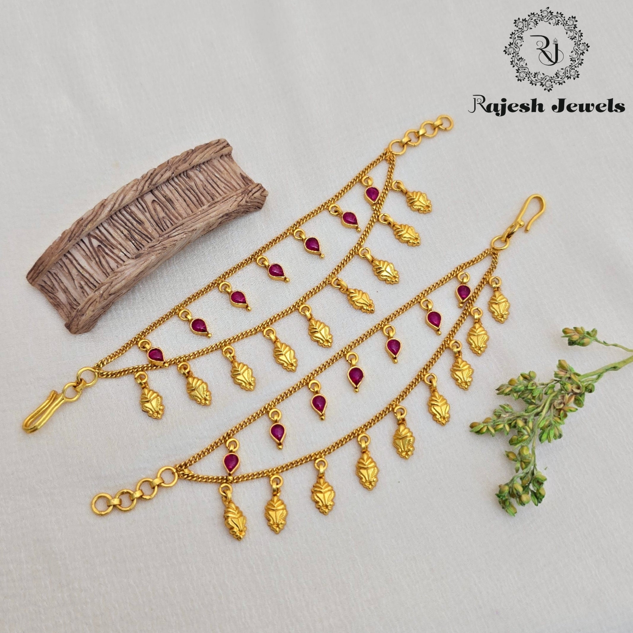 Beautiful Double Line Silver Gold Plated Matil