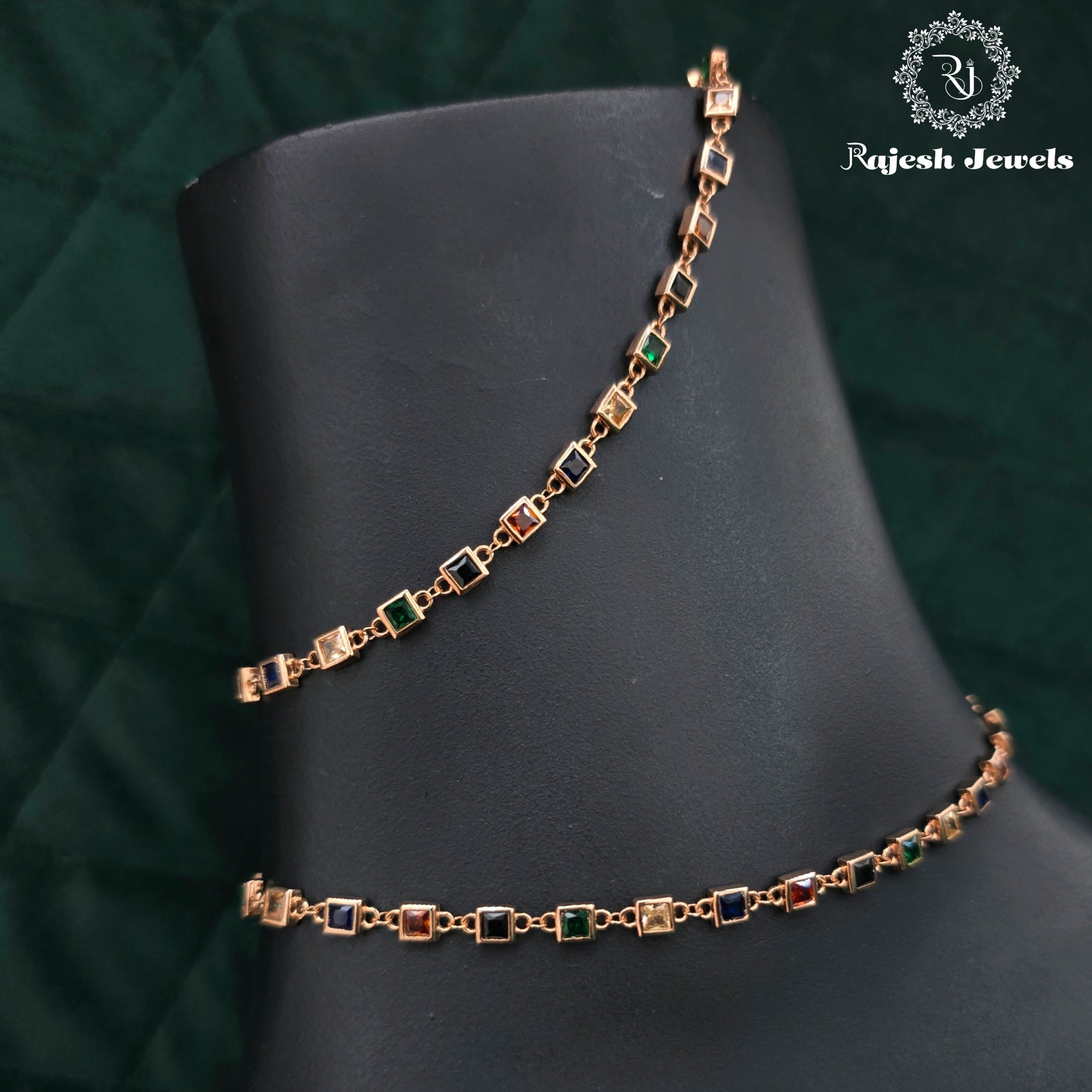 Lavishing Multicolored Rosegold Anklet