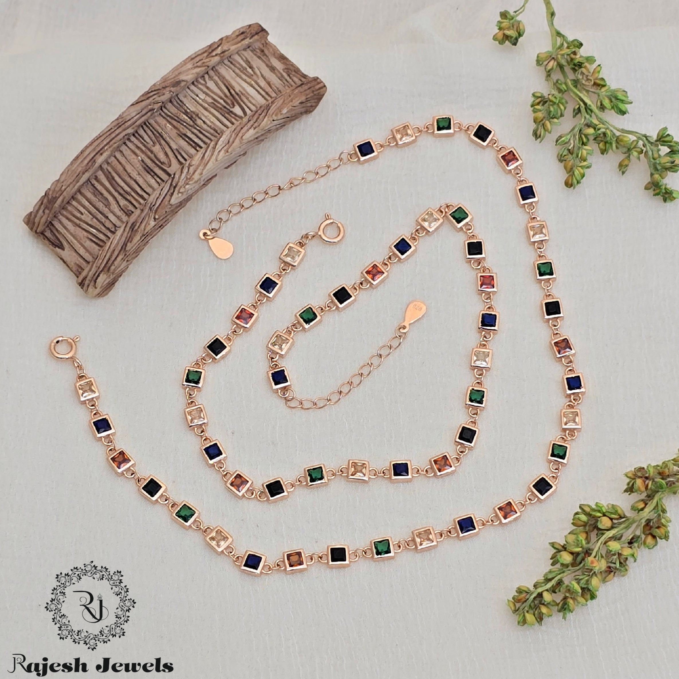 Lavishing Multicolored Rosegold Anklet