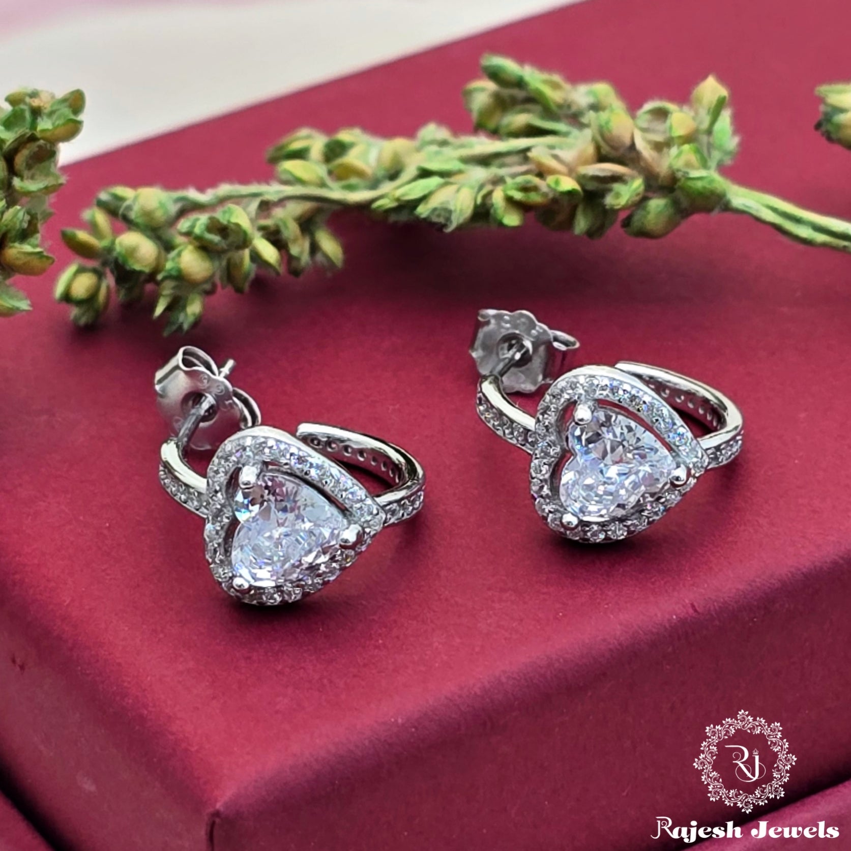 Little Heart Half Ring Bali Earrings