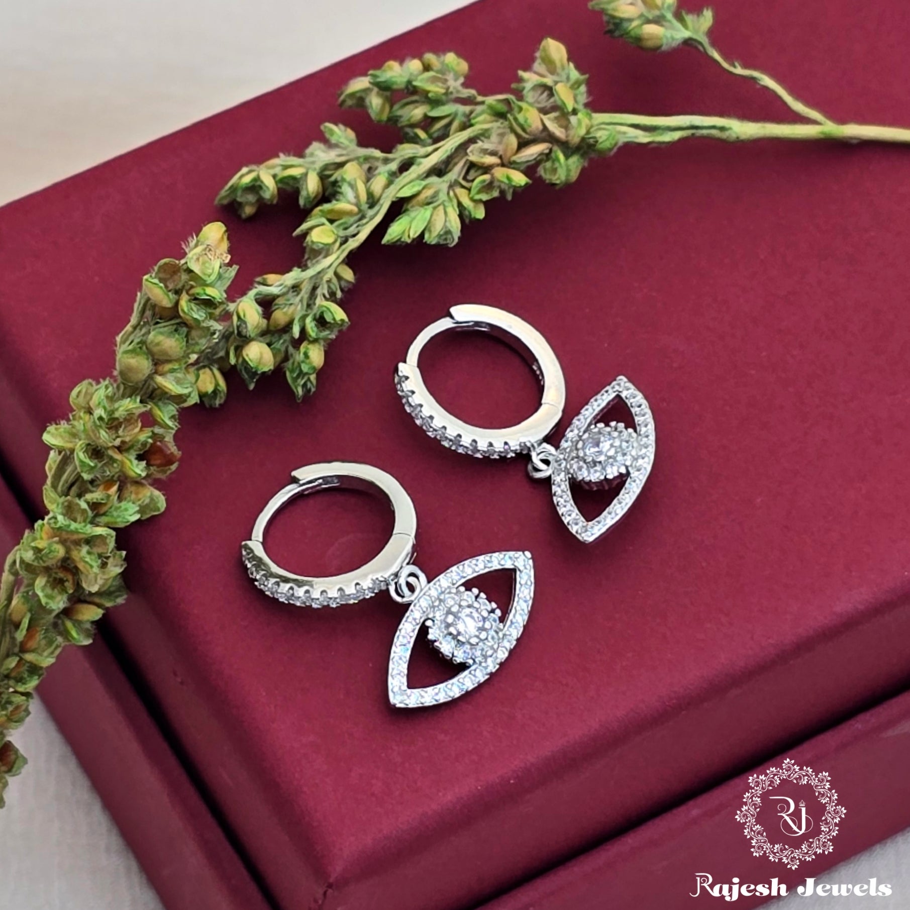 Radiant Evil Eye Cz Bali Earrings