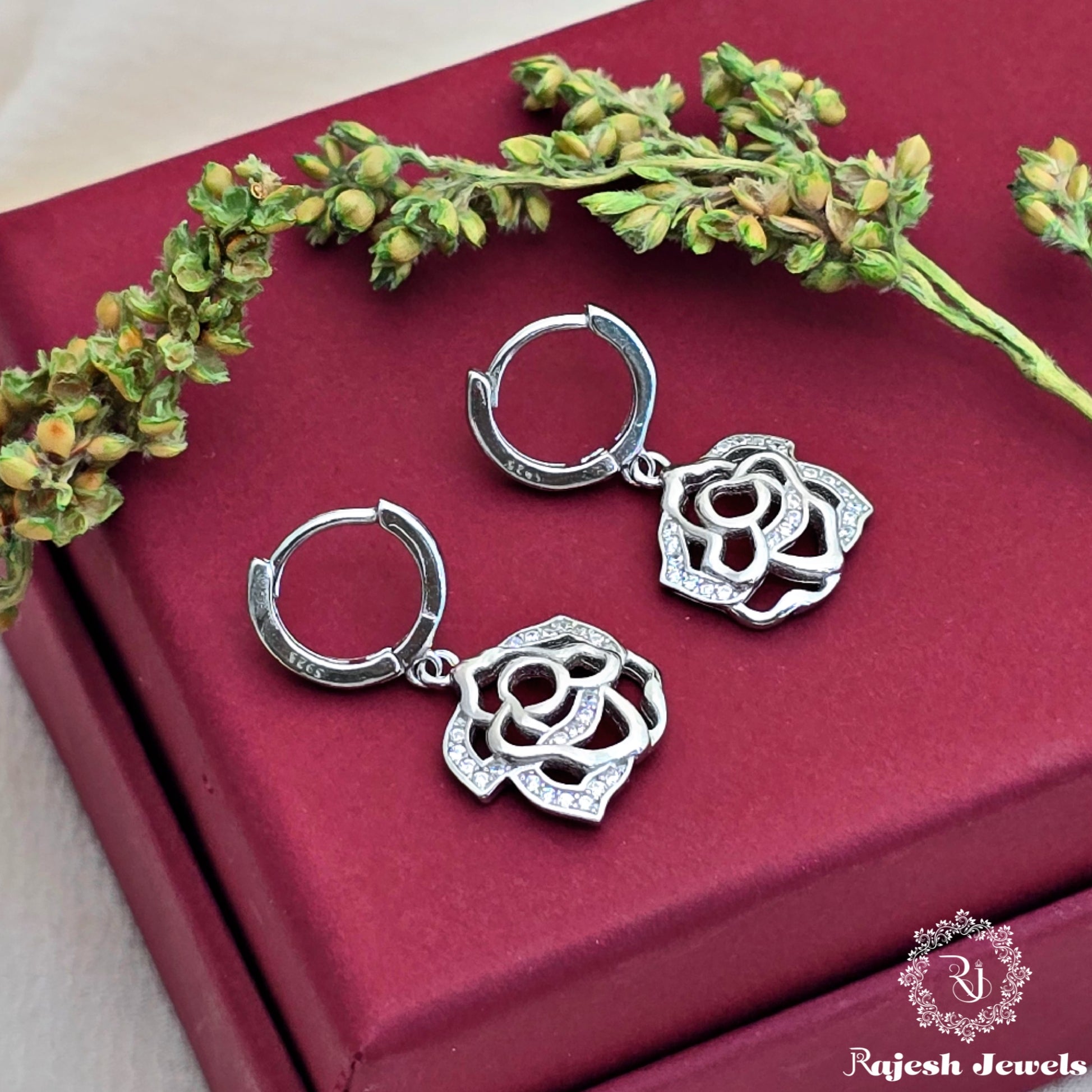 Blossomy Floral Cz Bali Earrings