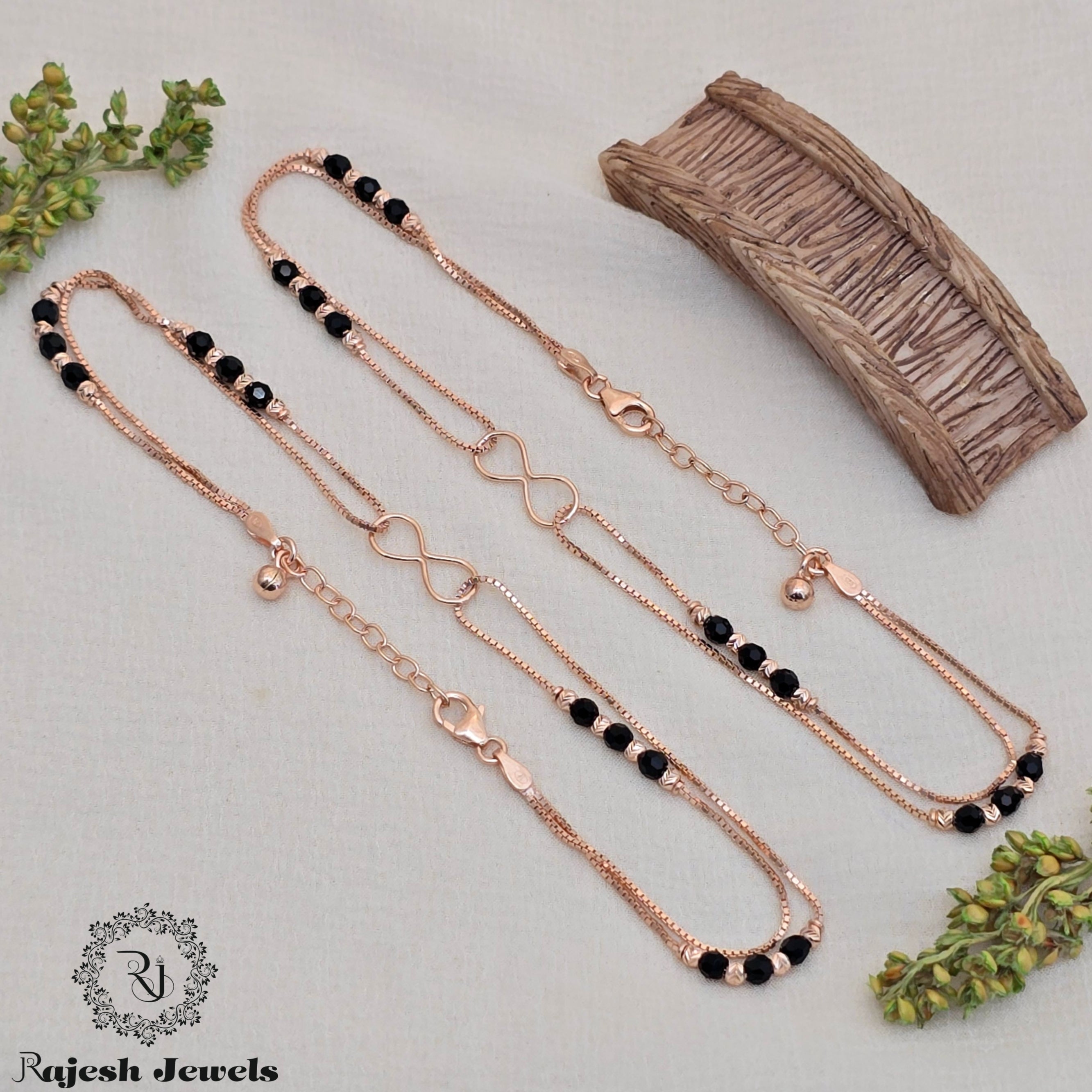 Opulent Dual Blackbead Dailywear Anklet