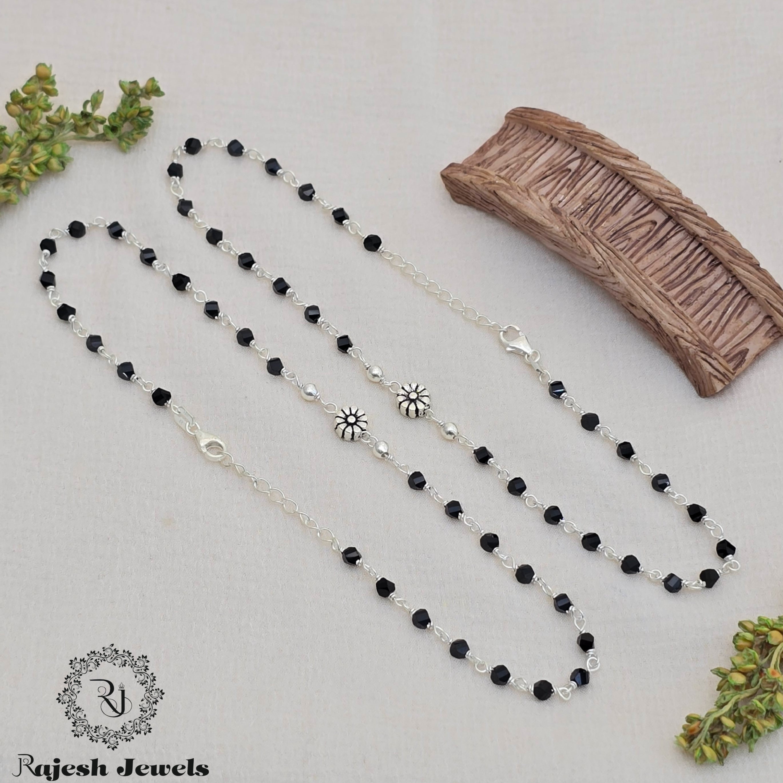 Luxurious Twisted Blackbead Dailywear Anklet