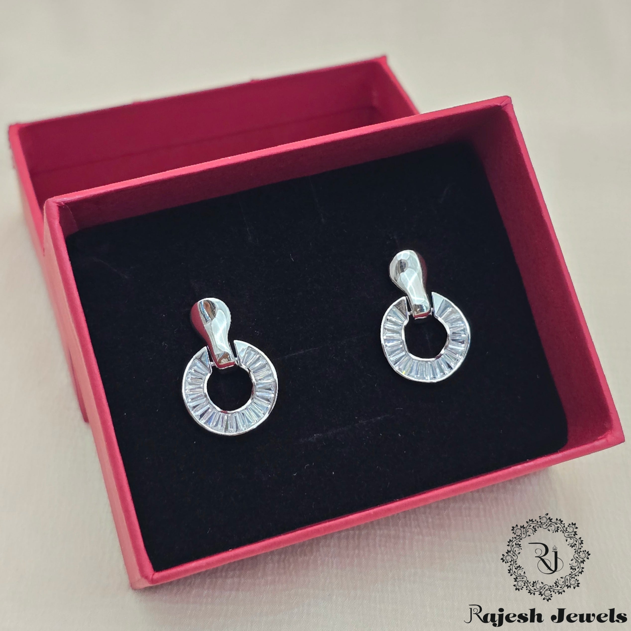 Fantastic Cubical Zircon Hanging Earrings