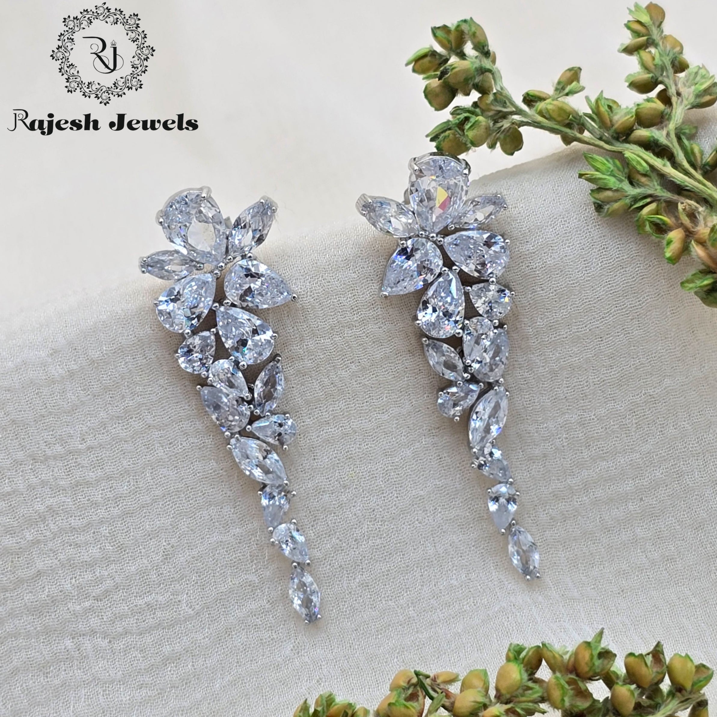 Chandelier Cz Hanging Earrings