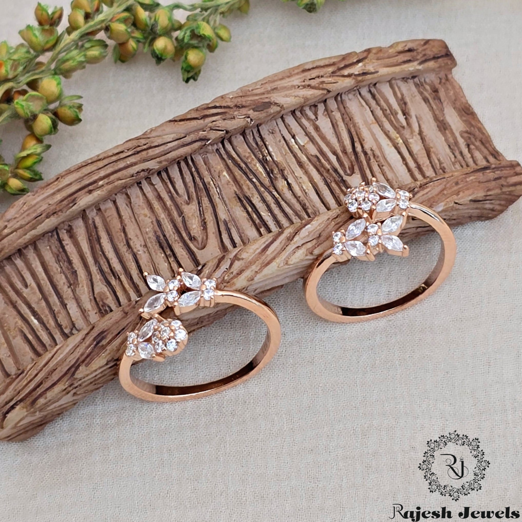 Luxurious Cz Rosegold Toerings