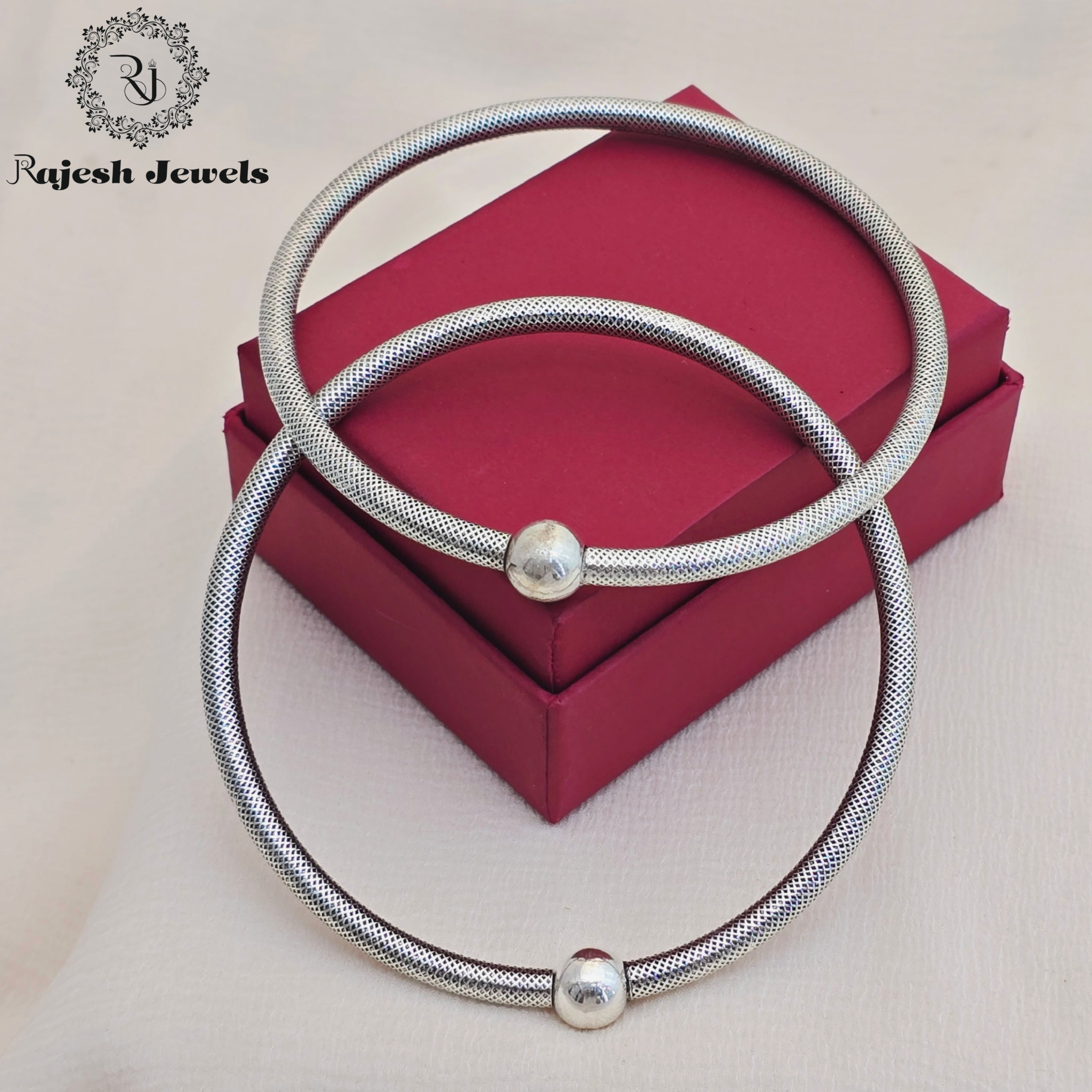 Classic Oxidised Dailywear Silver Ankle Kada