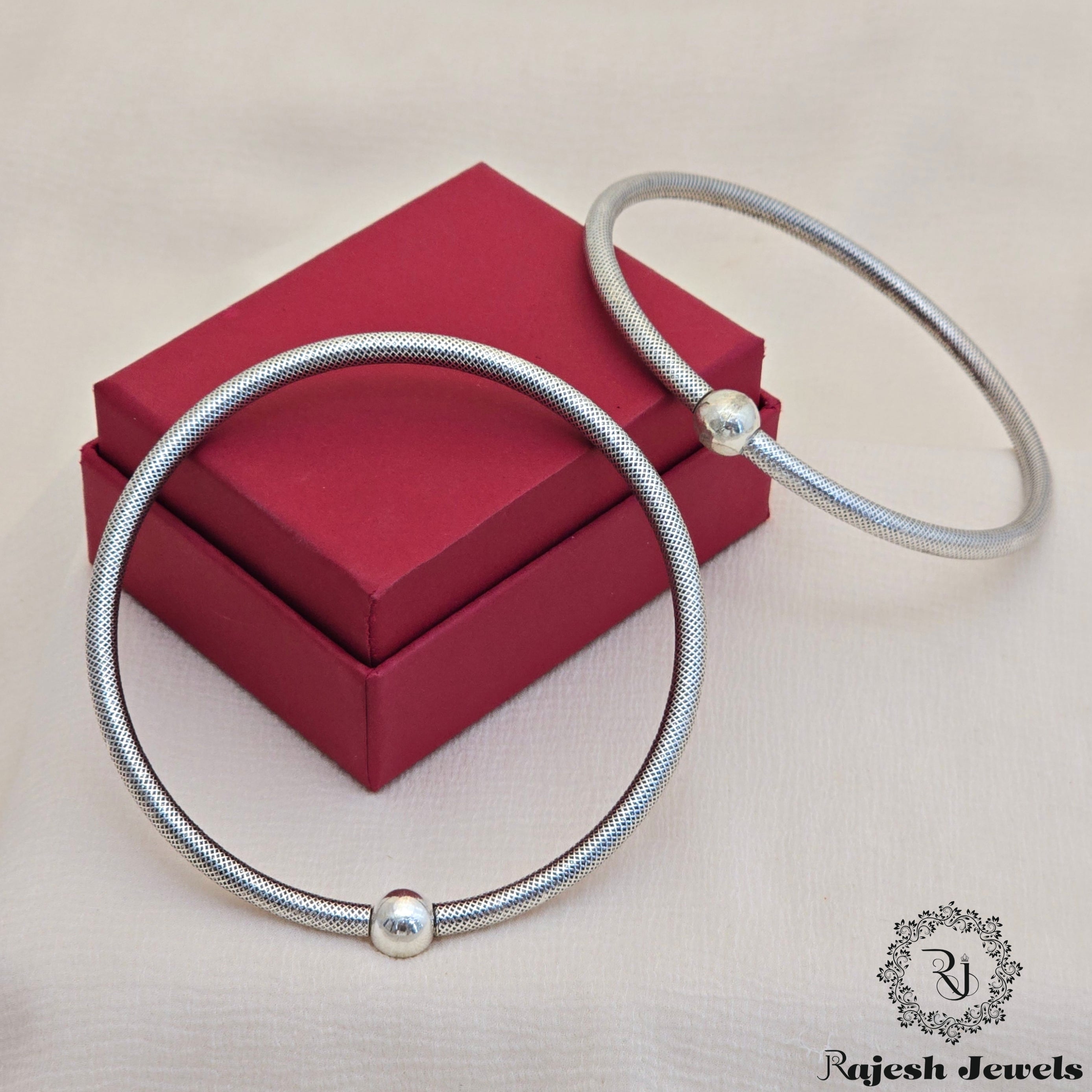 Classic Oxidised Dailywear Silver Ankle Kada