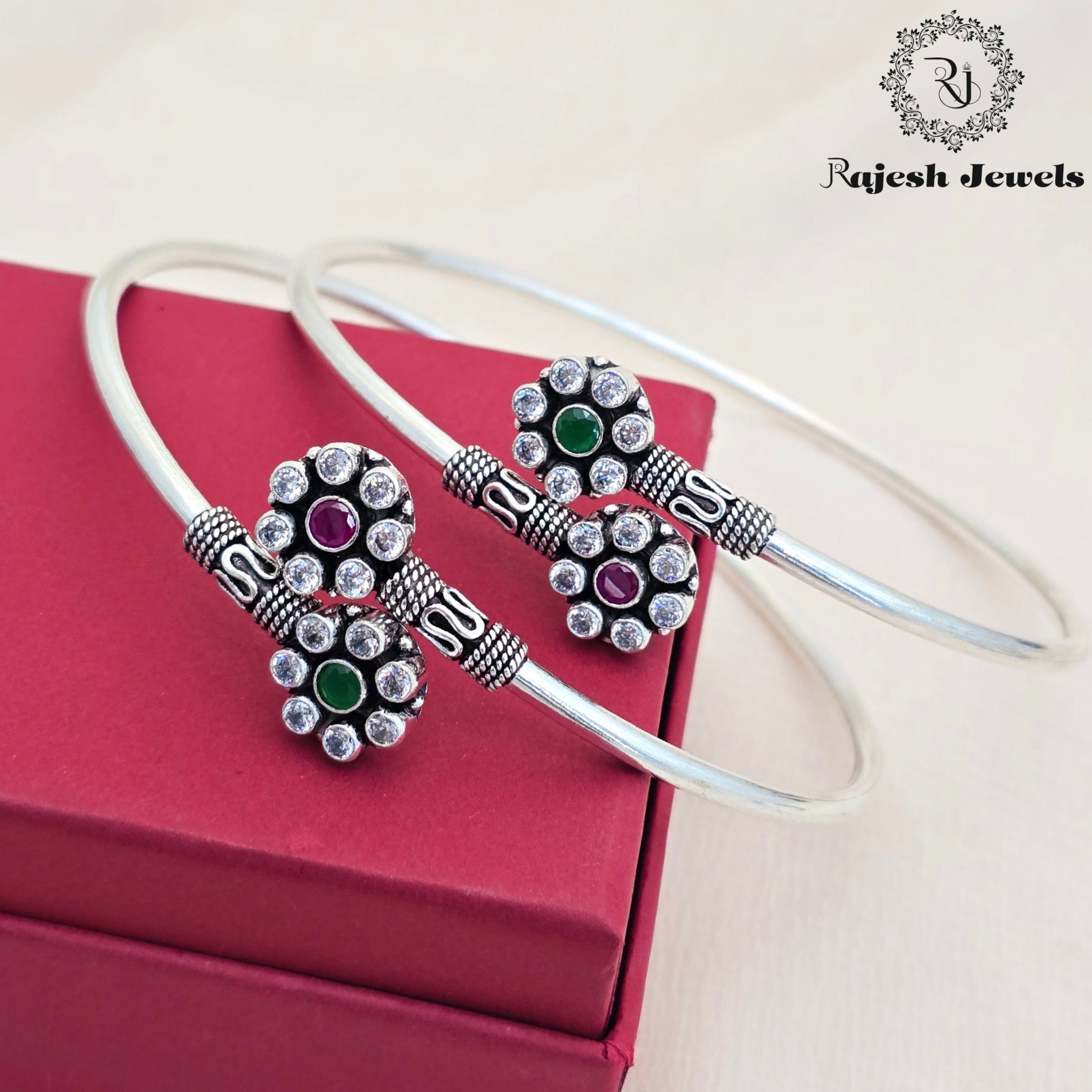 Glorified Multicolored Cutstone Ankle Kada