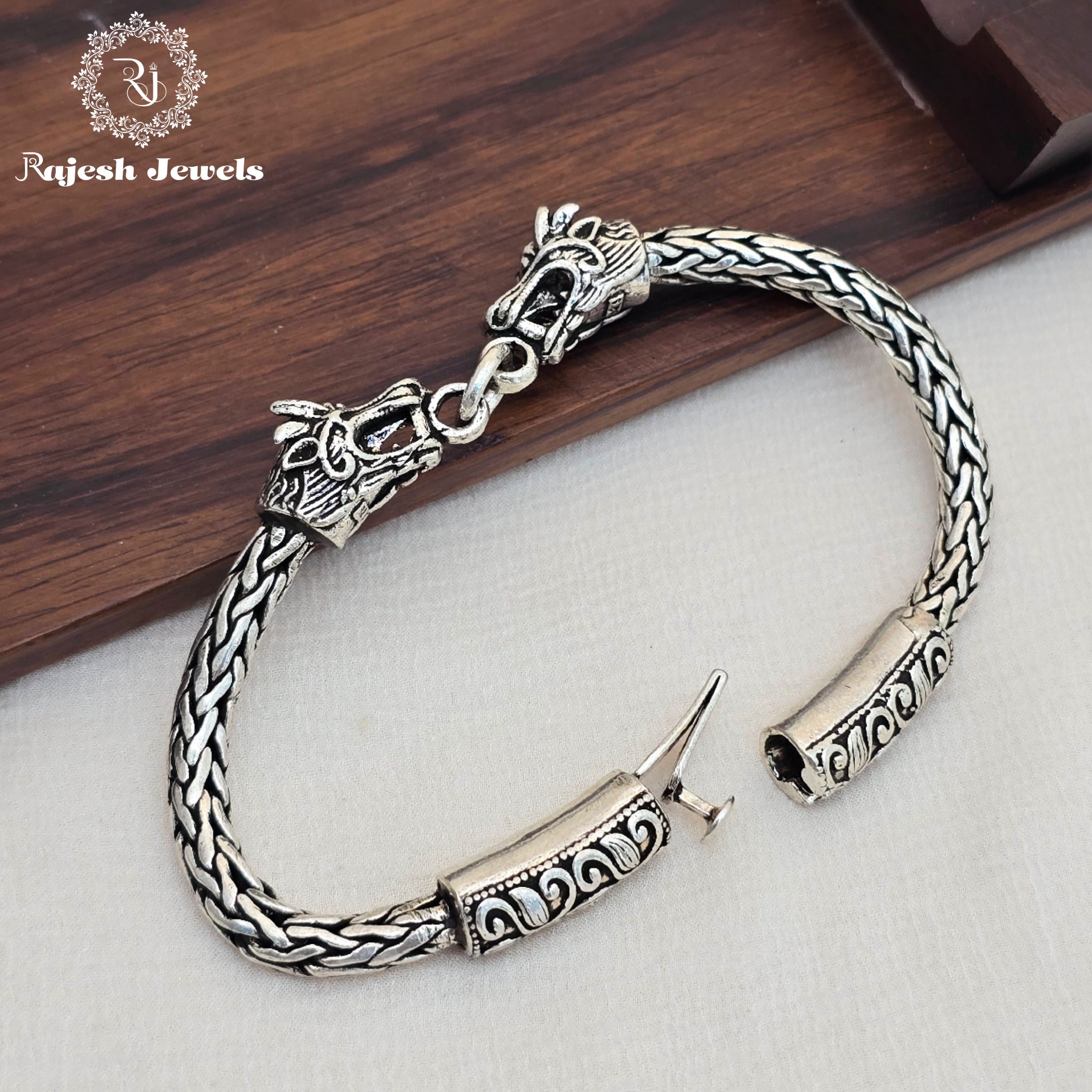 Dragon Oxidised Men's Bracelet
