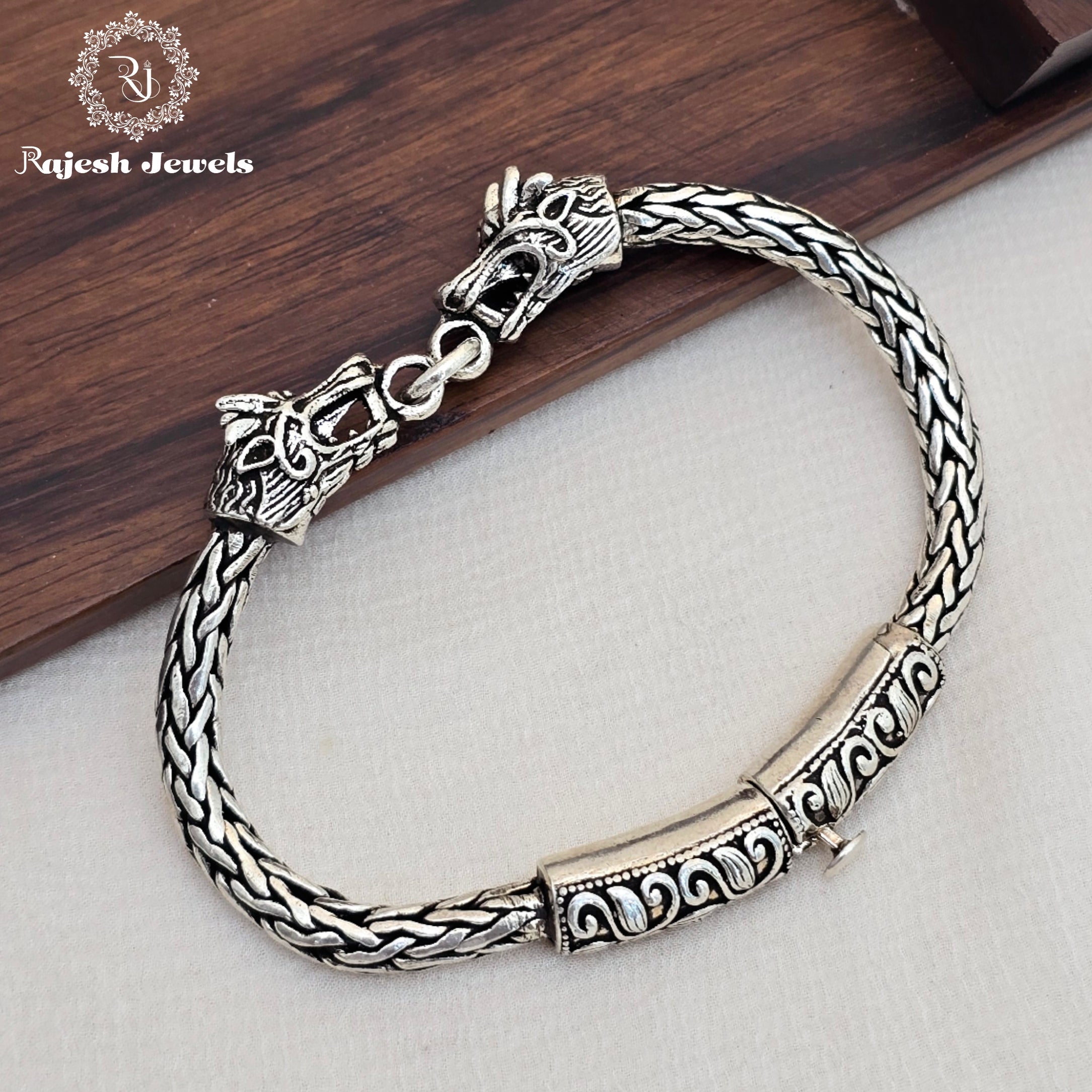 Dragon Oxidised Men's Bracelet