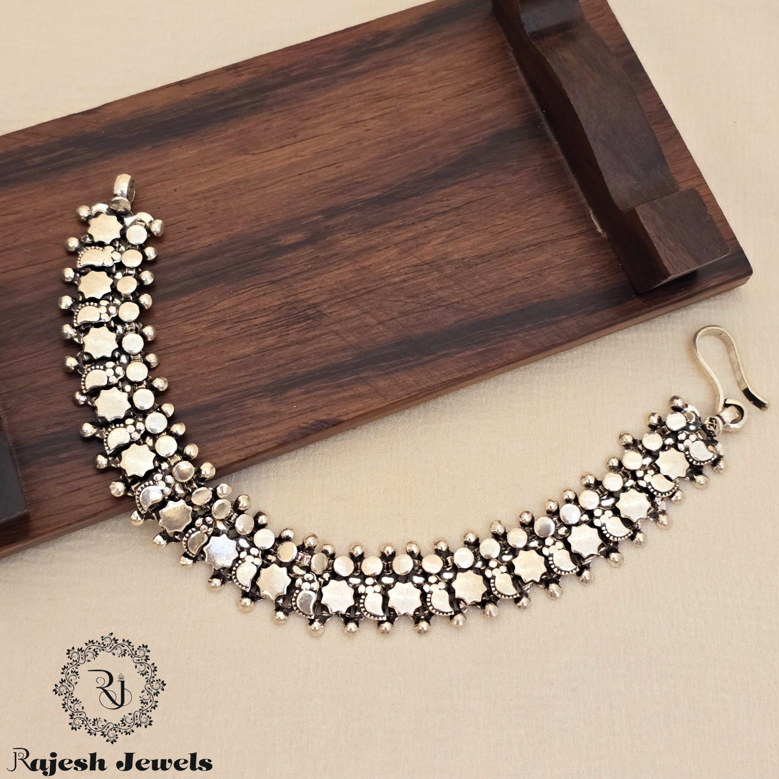 Outstanding Silver Oxidised Ladies Bracelet