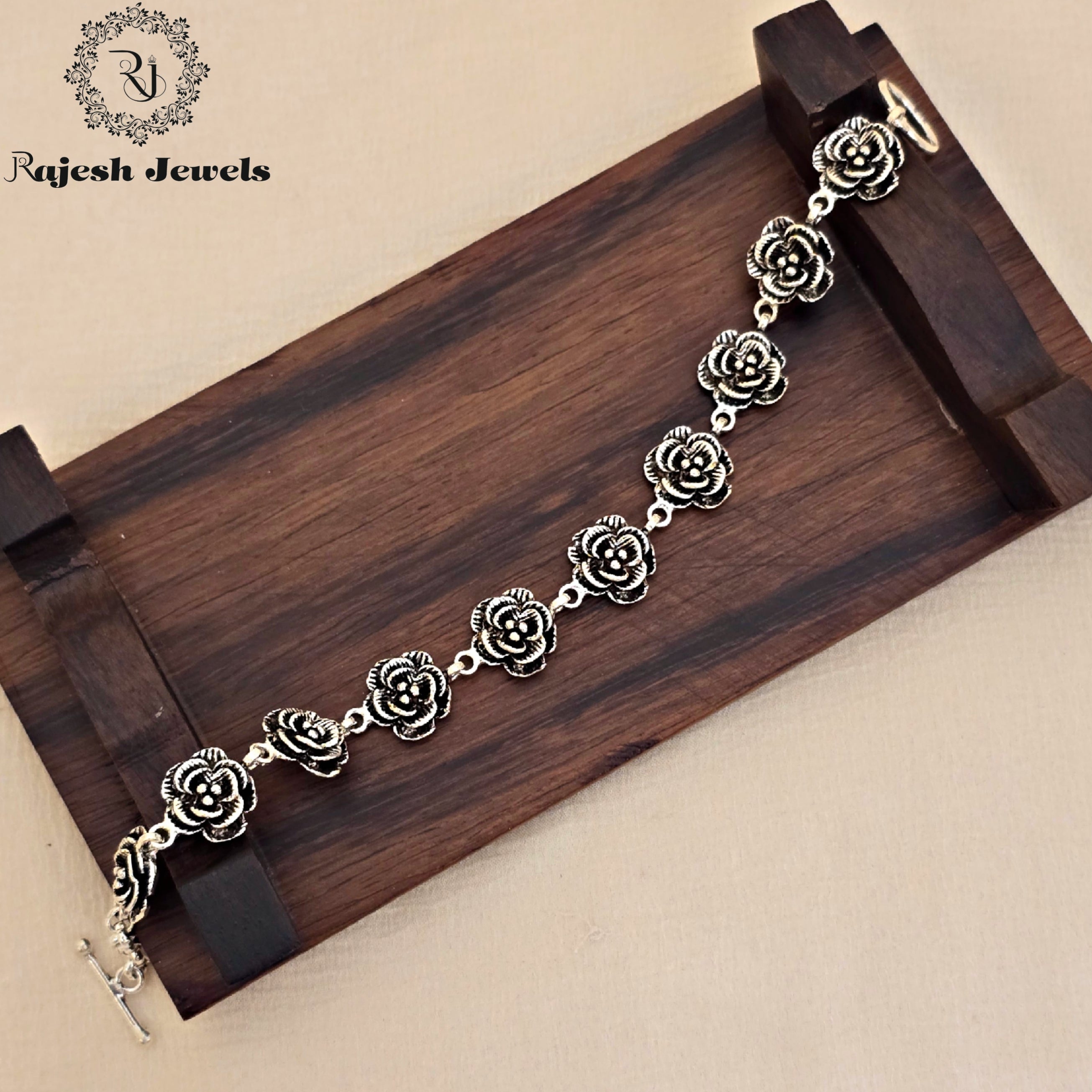 Authentic Silver Oxidised Ladies Bracelet