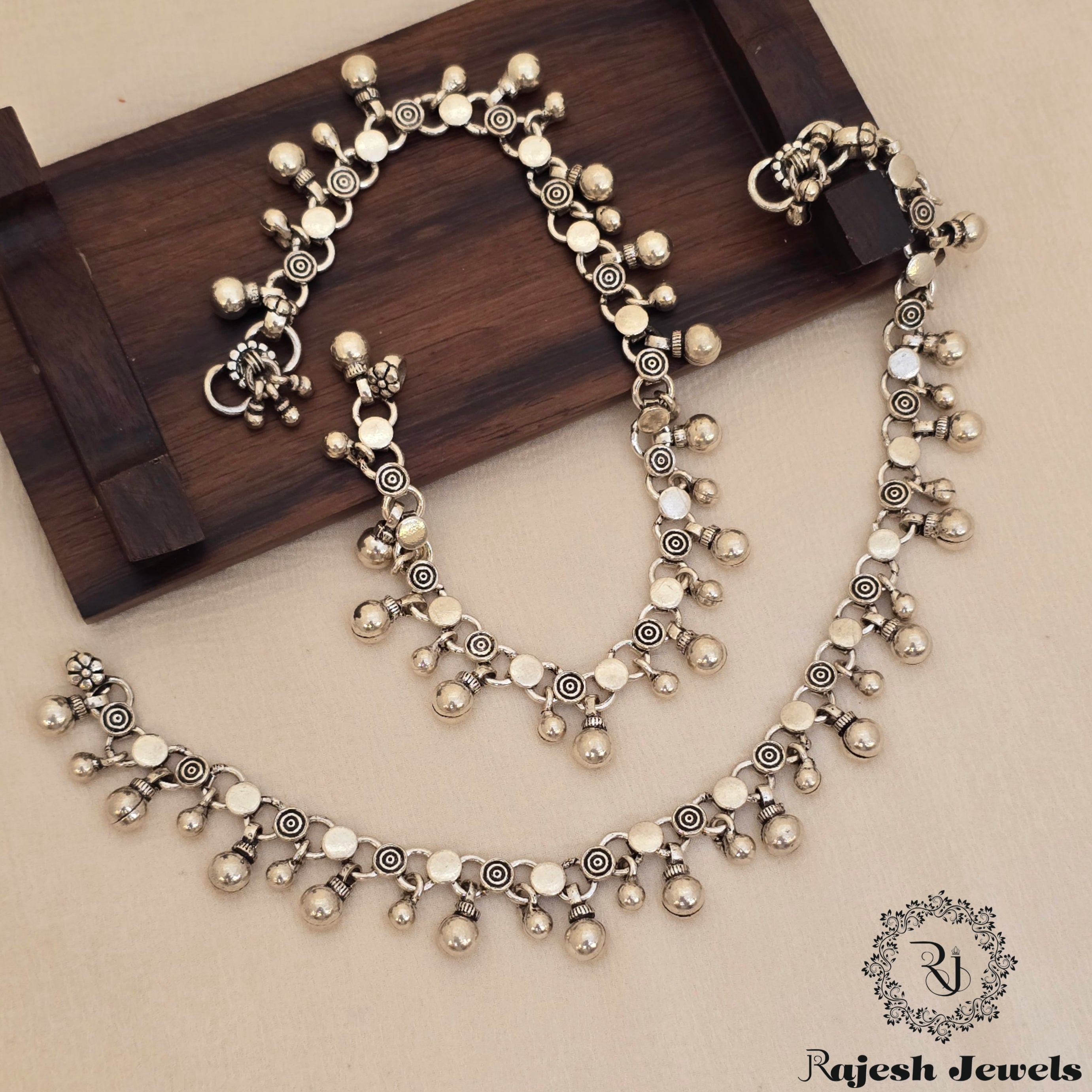 Ghungroo Soundless Oxidised Dailywear Anklet