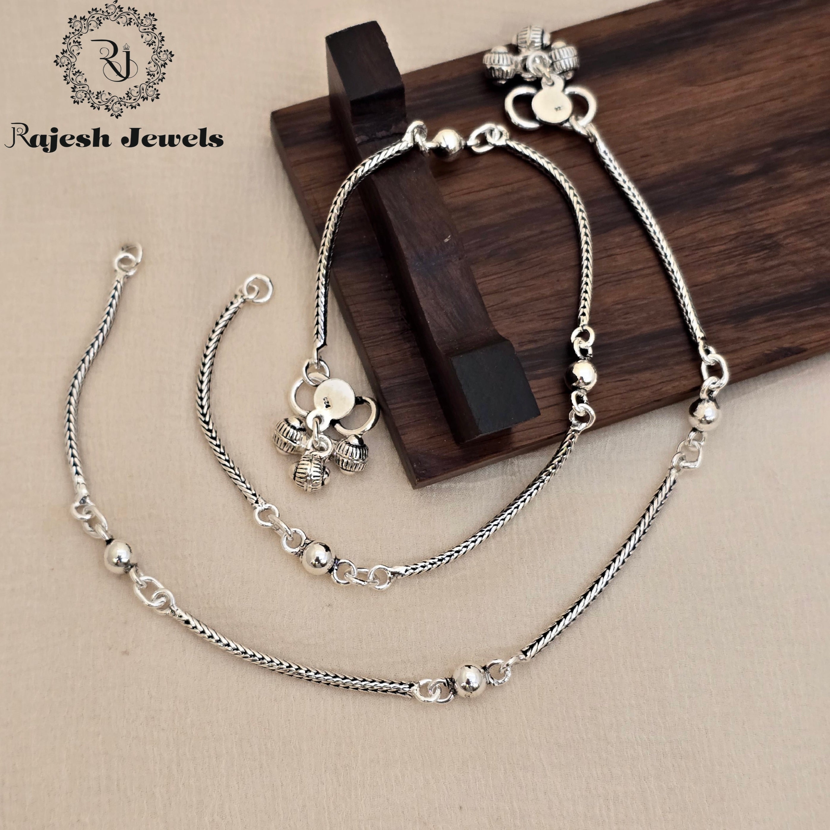Fabulous Oxidised Ball Anklet