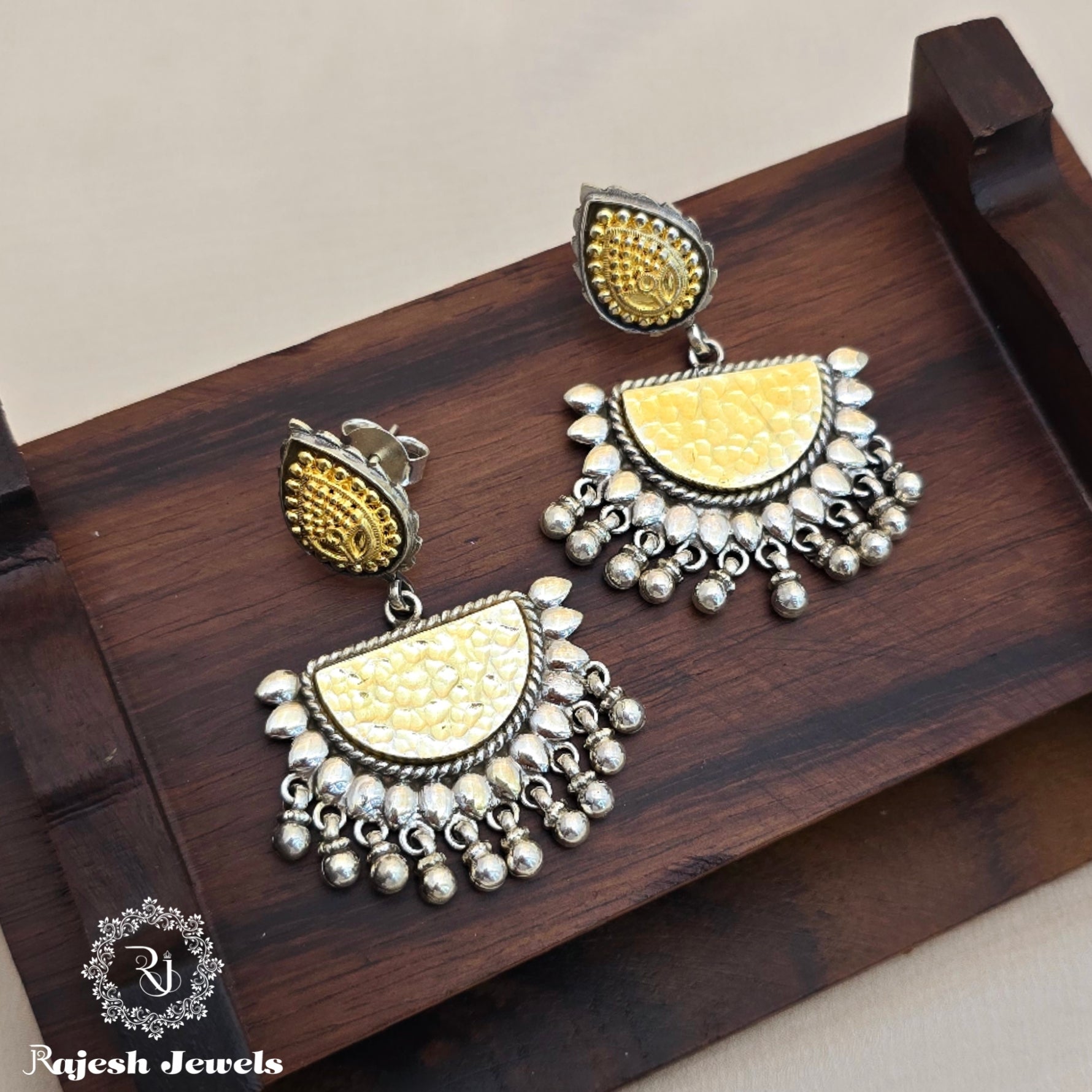 Blissful Dual Tone Chandbali Earrings