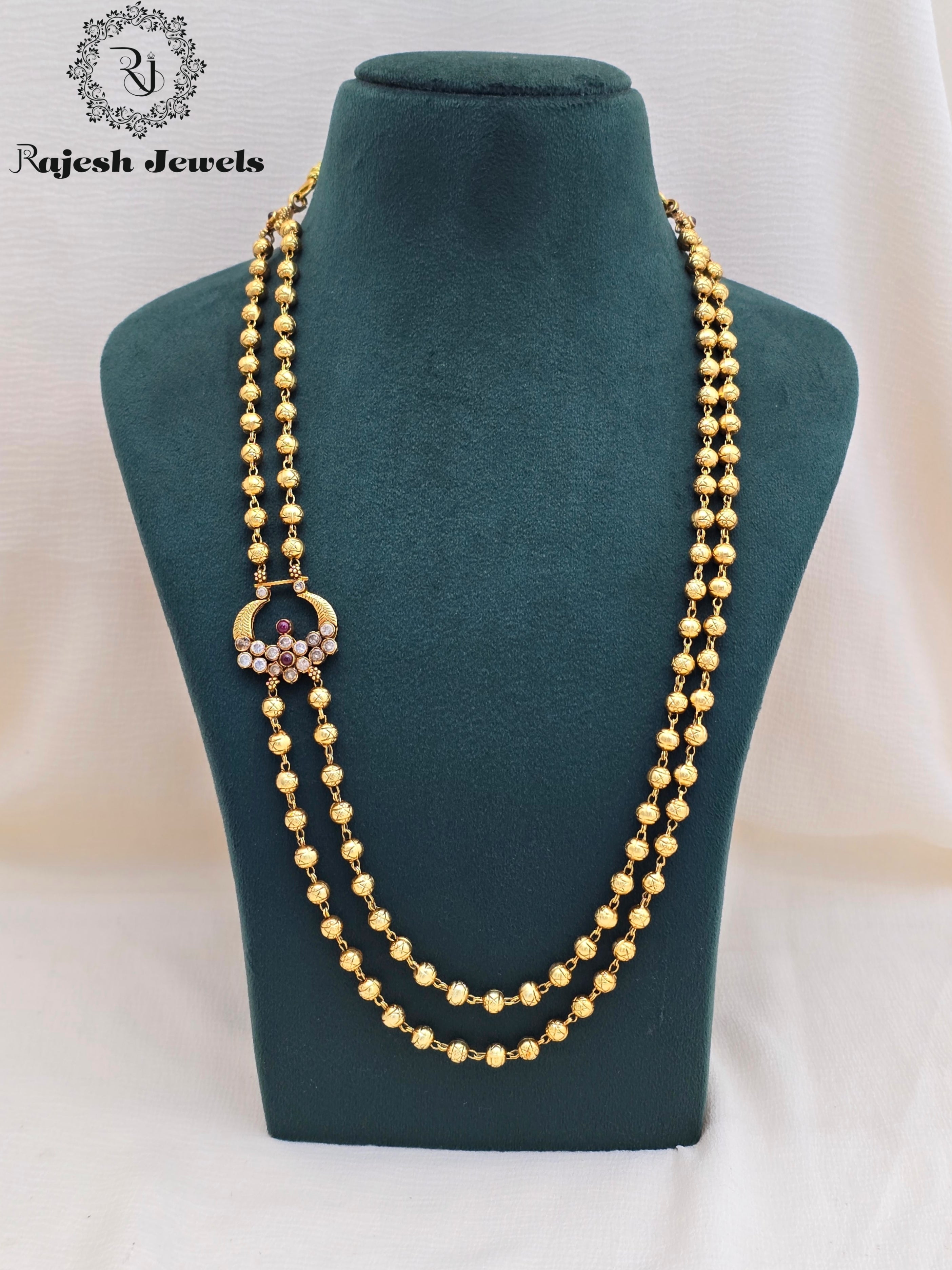 Exclusive Dual Chain Silver Gold Plated Neckpiece