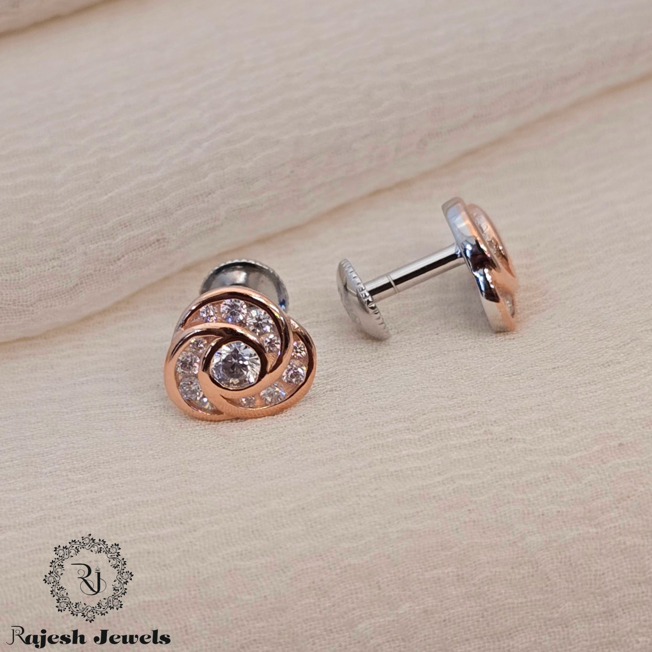 Lovable Cz Silver Stud Earrings