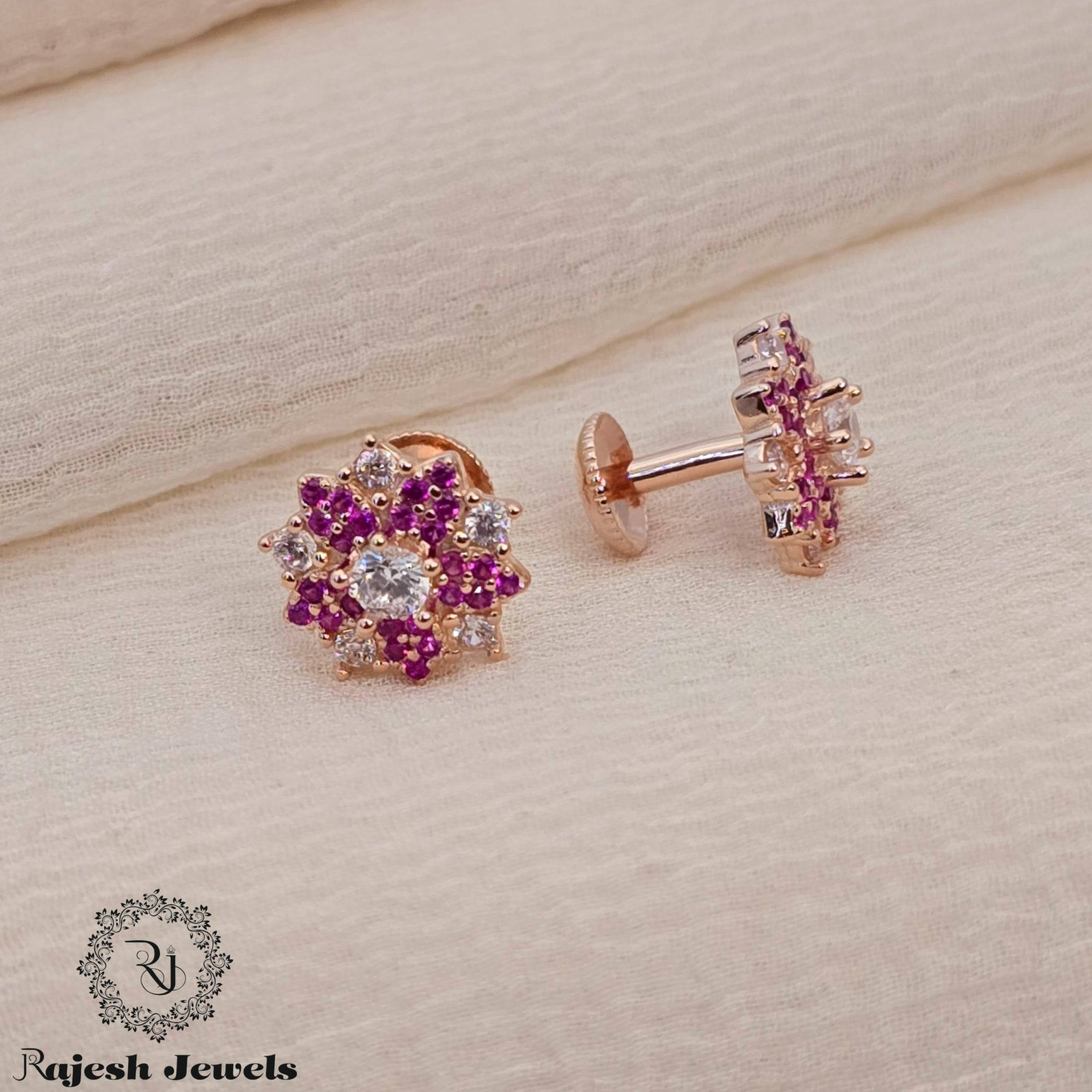 Glorified Cz Radiant Stud Earrings