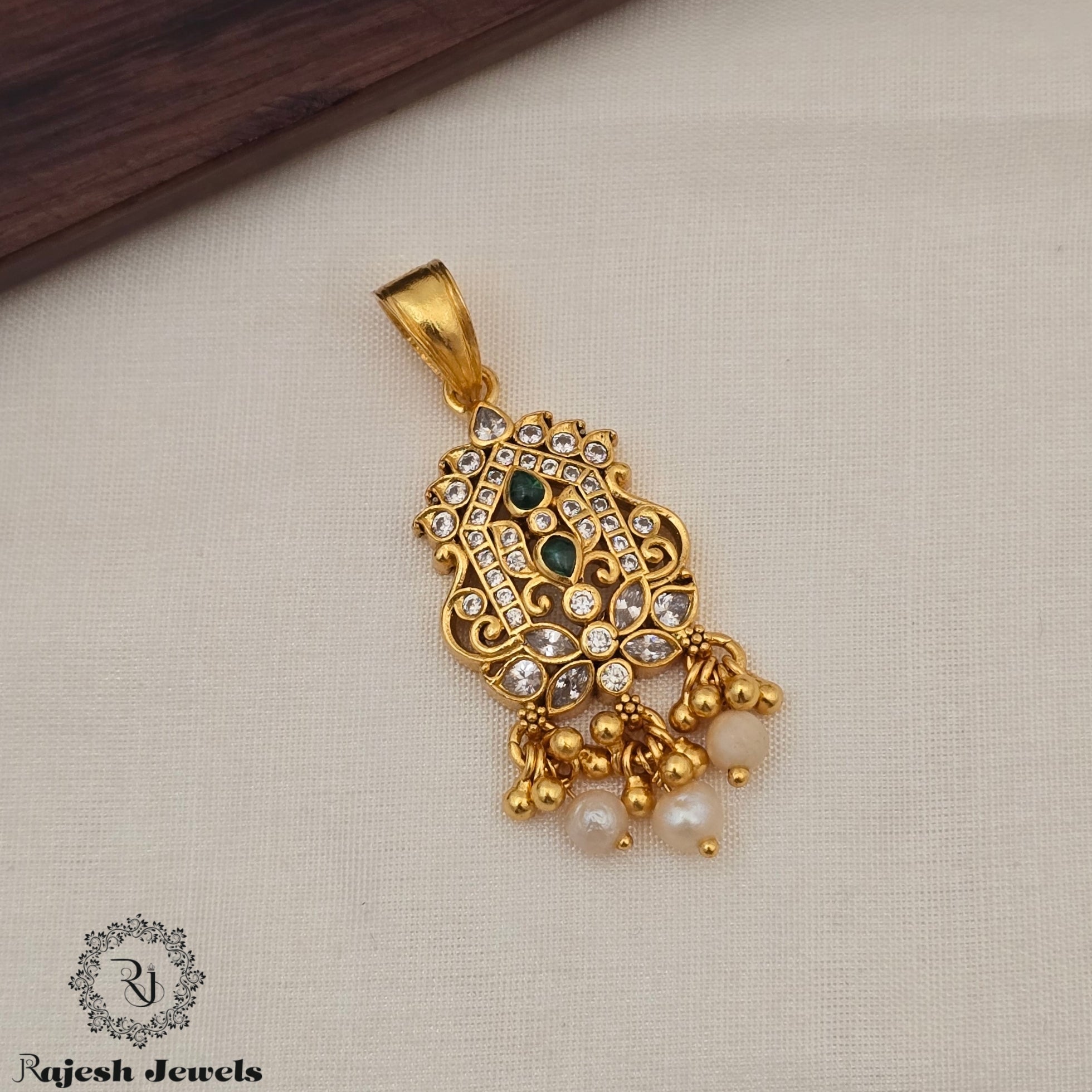 Sparkling Cz Gold Plated Pendant