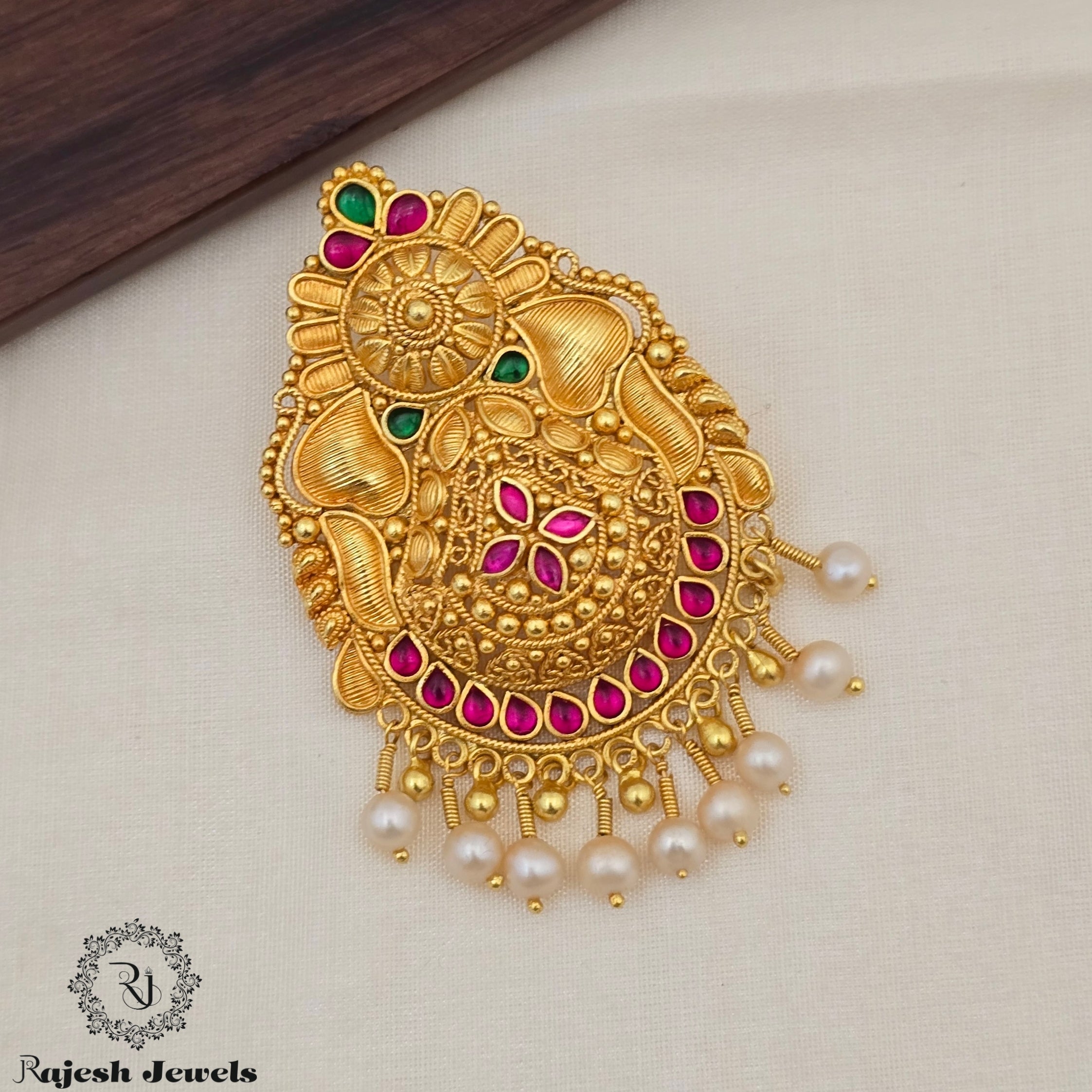 Vibrant Filigree Gold Plated Pendant