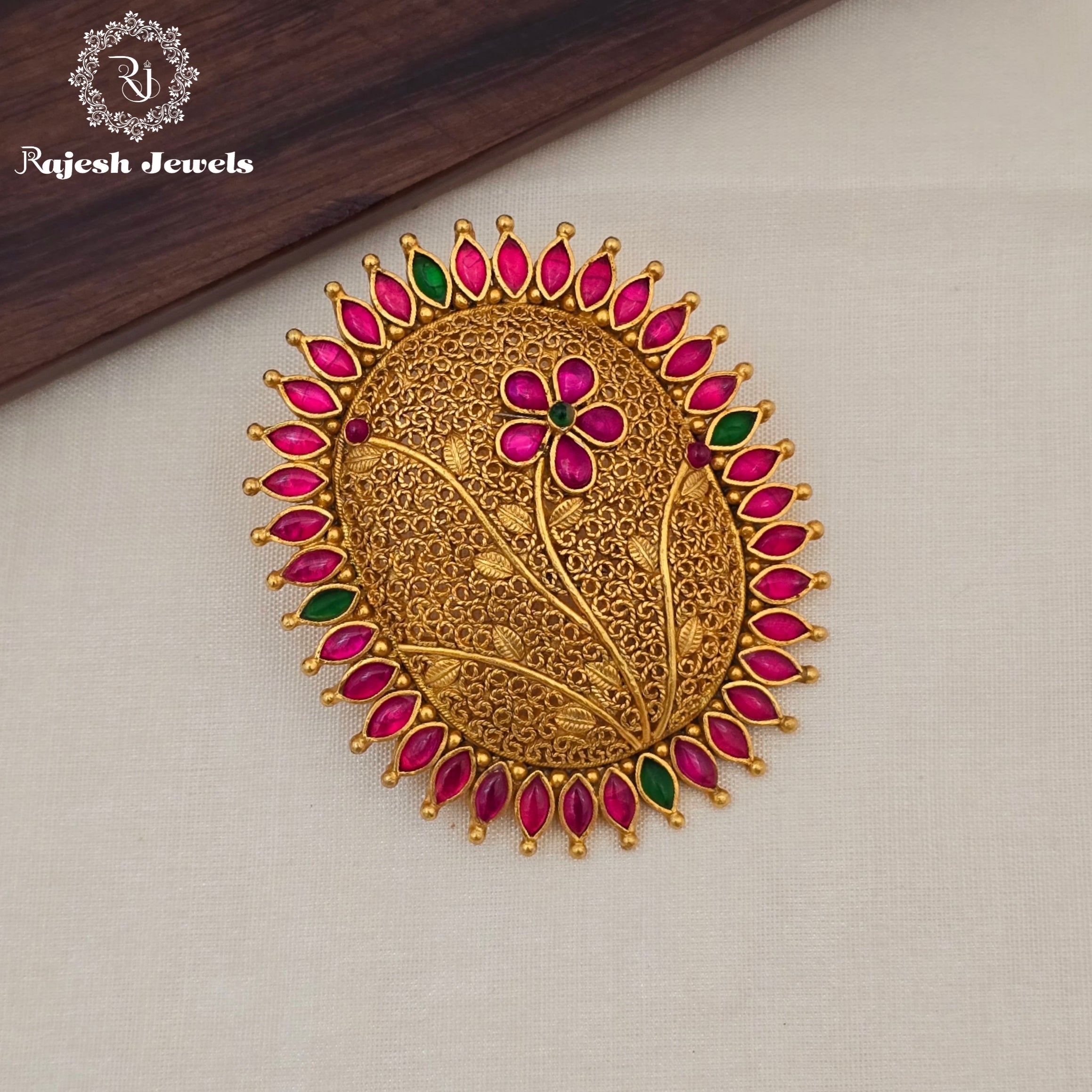 Glorified Oval Silver Gold Plated Pendant