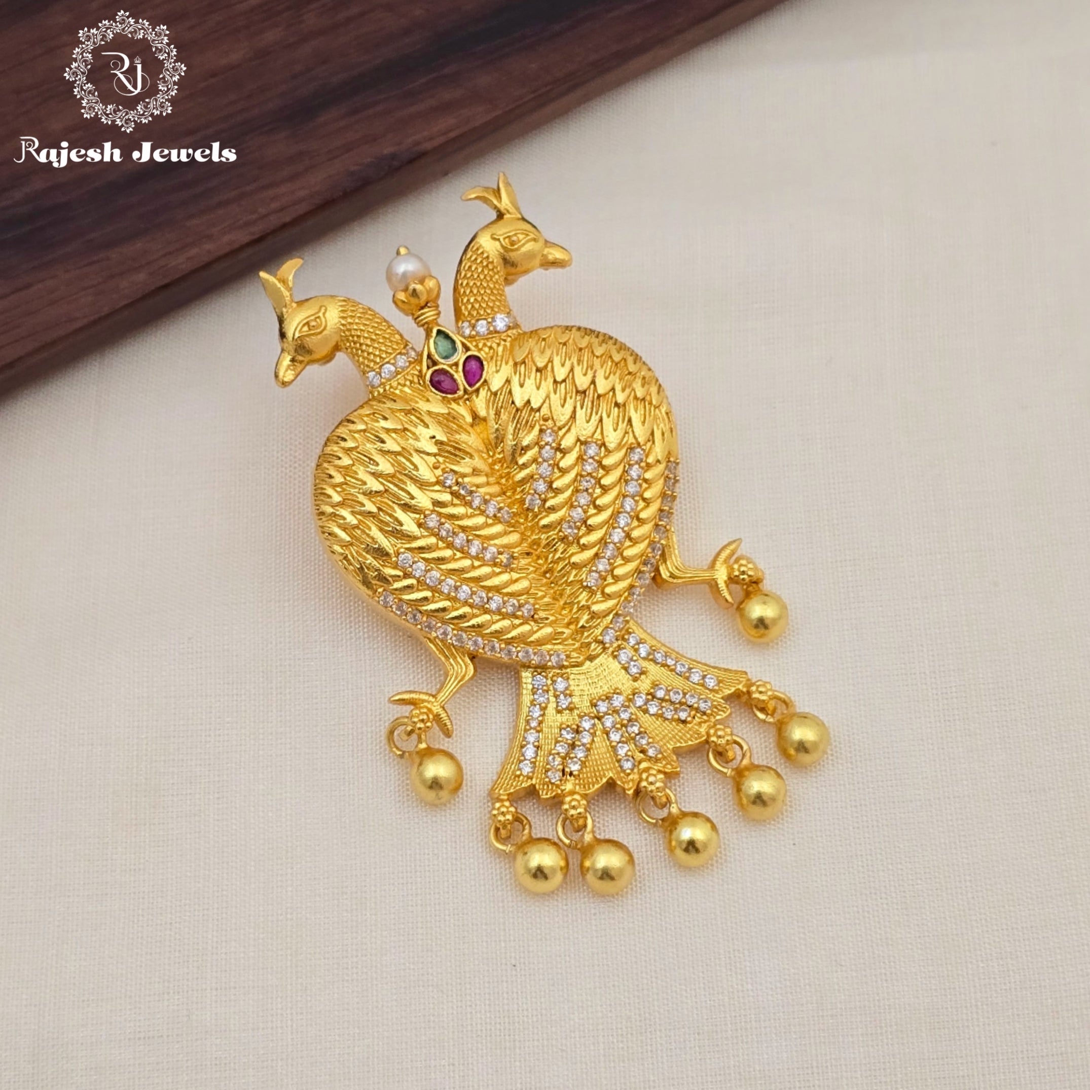 Super Looking Nakshi Gandaberunda Gold Plated Pendant