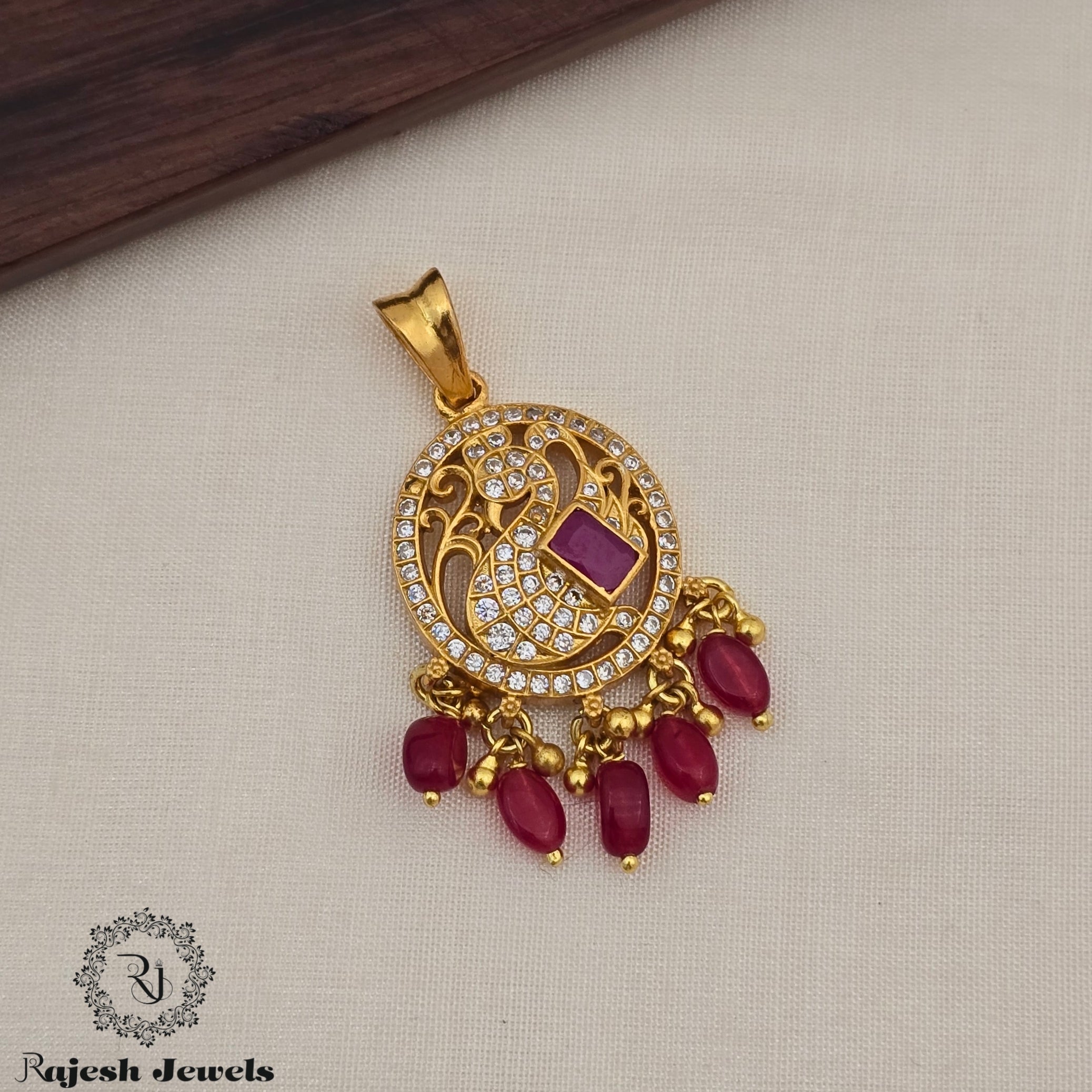 Impressive Peacock Design Silver  Gold Plated Pendant