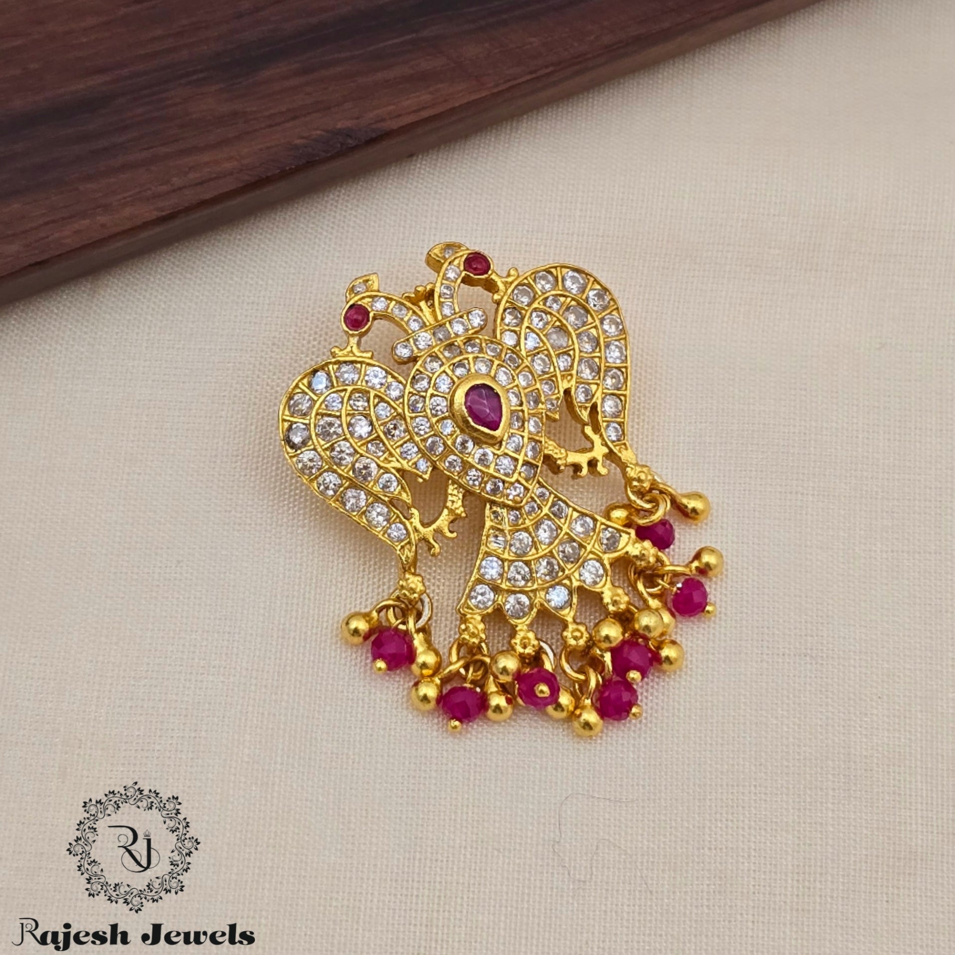 Tiny Appealing Gandaberunda Silver Gold Plated Pendant