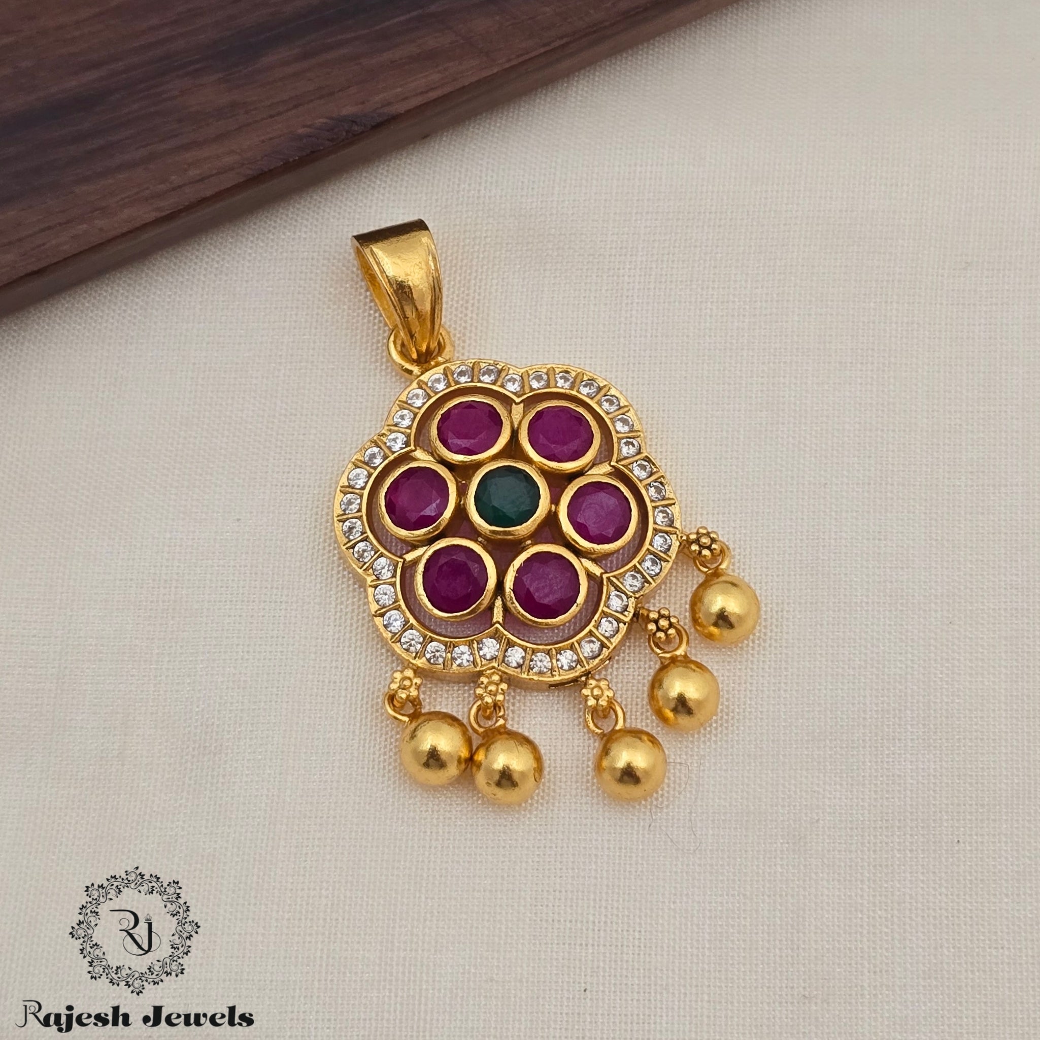 Traditional Silver Gold Plated Pendant