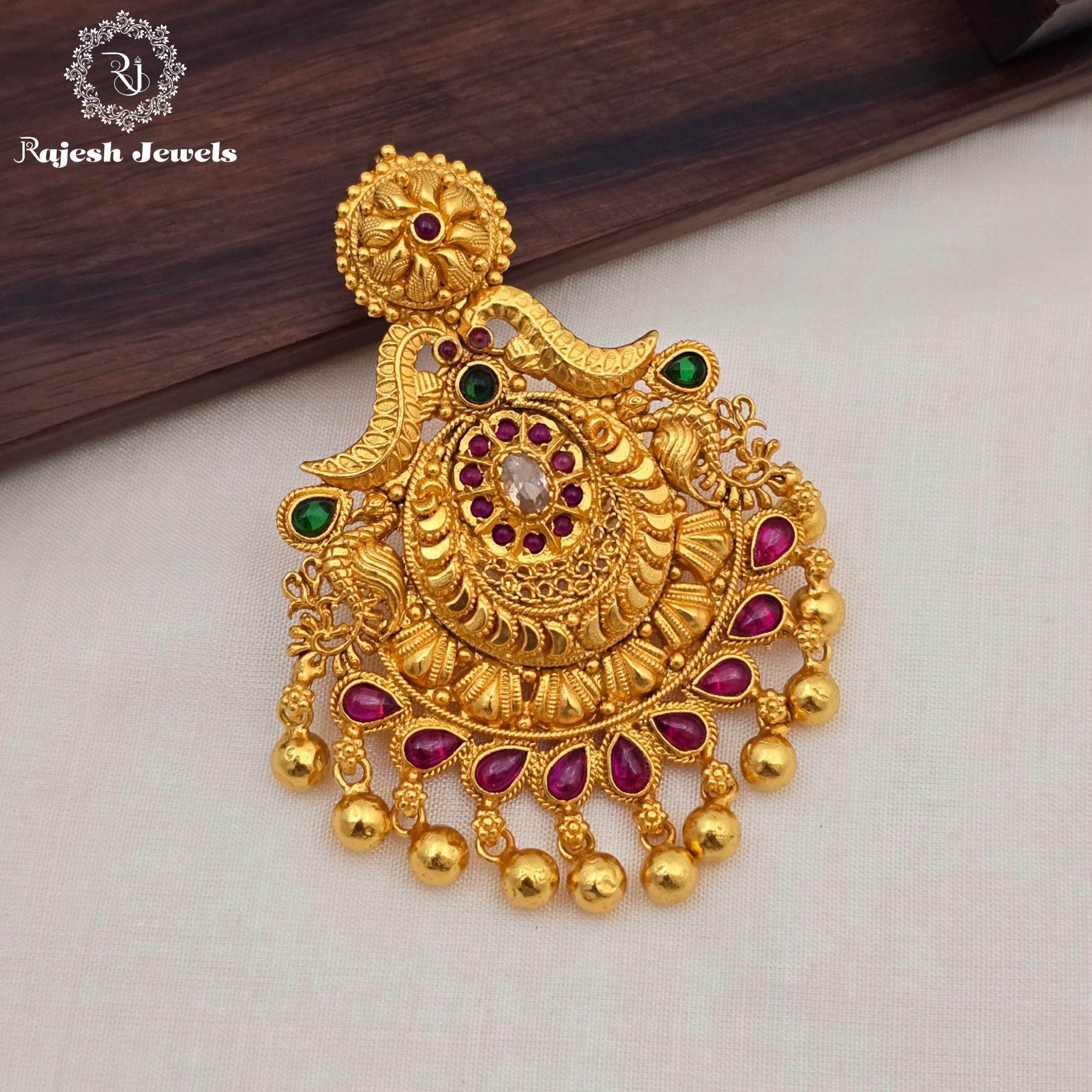 Radiant Filigree Worked Gold Plated Pendant