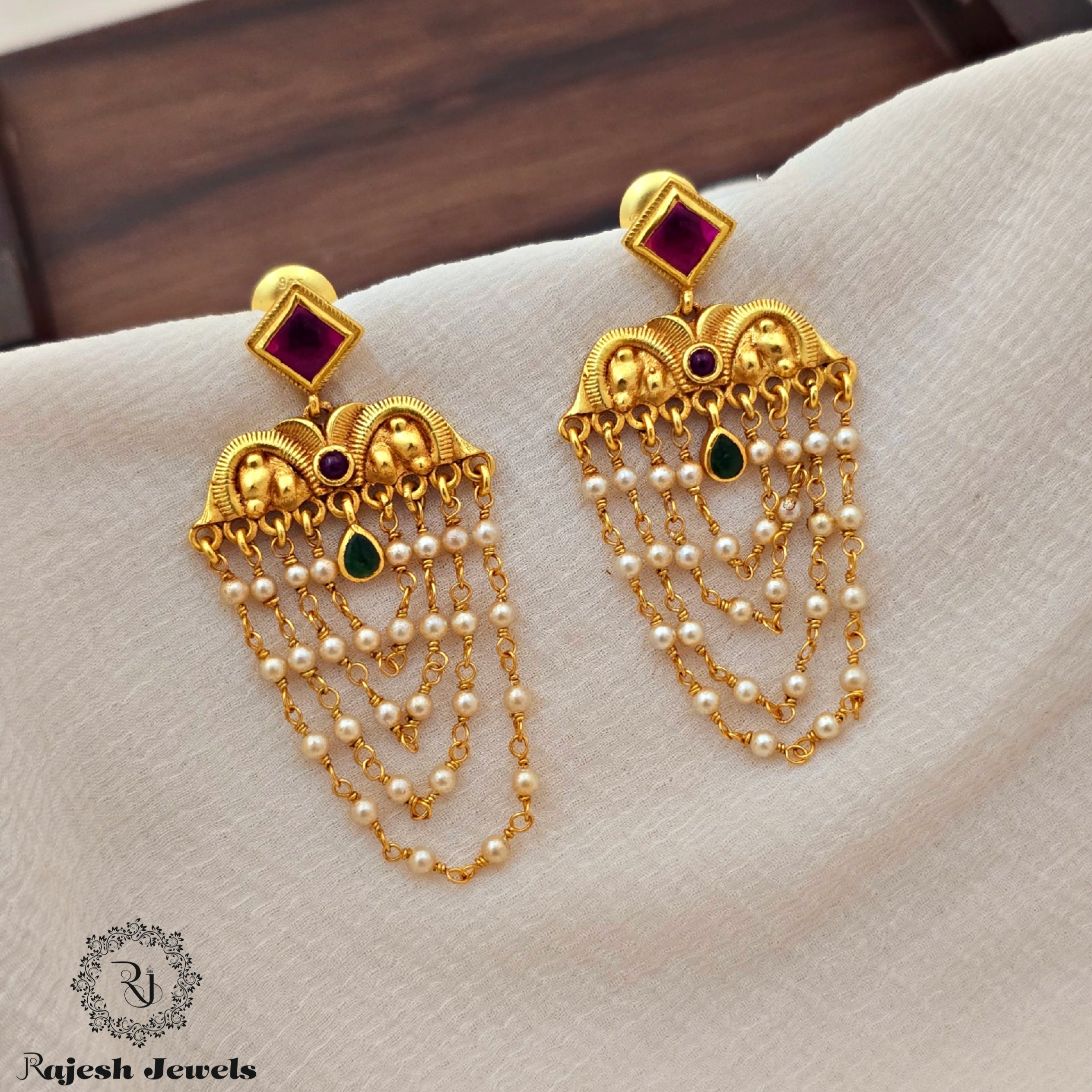 Fabulous Pearl Drop Chandbali Earrings