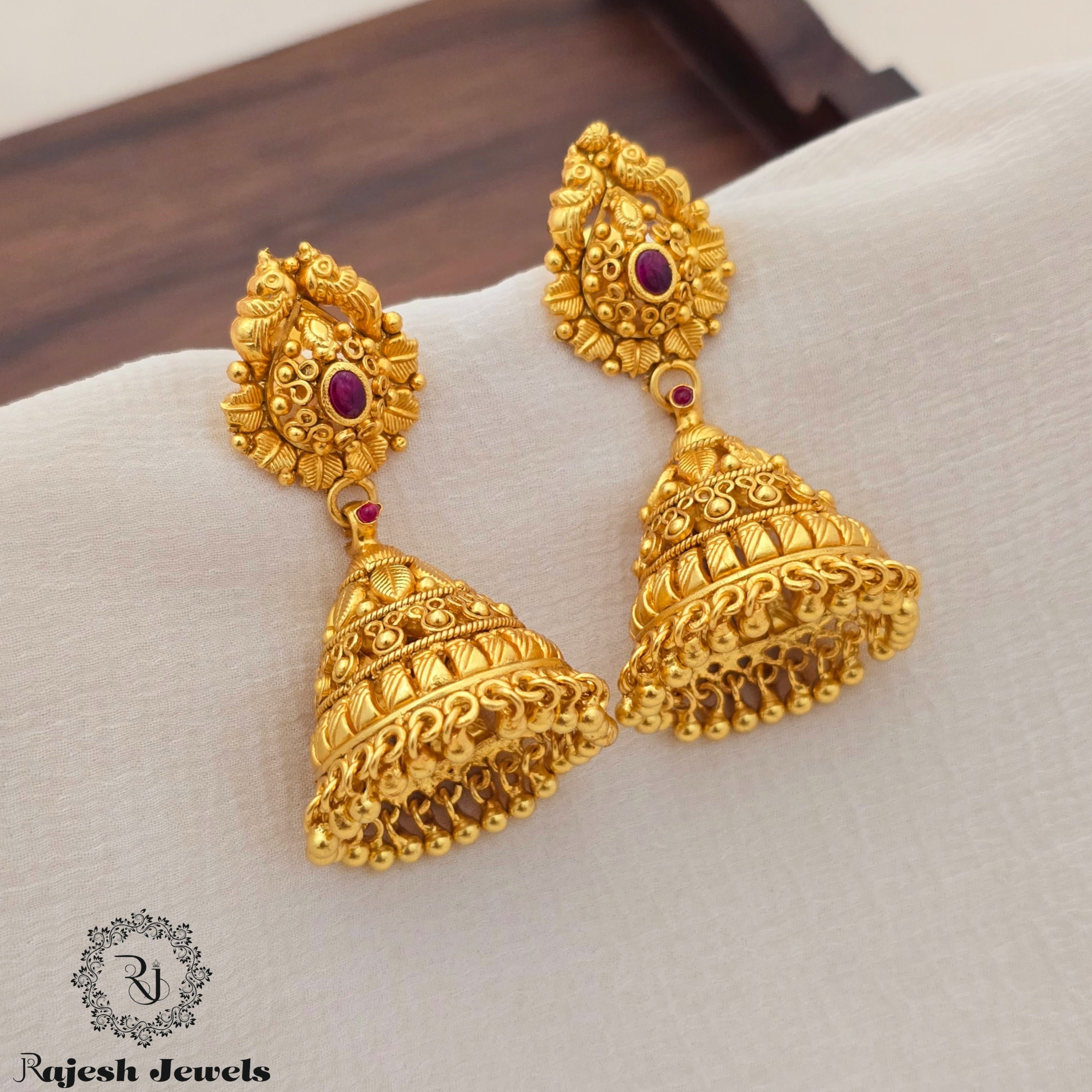 Fascinating Silver Gold Plated Jumka Earrings