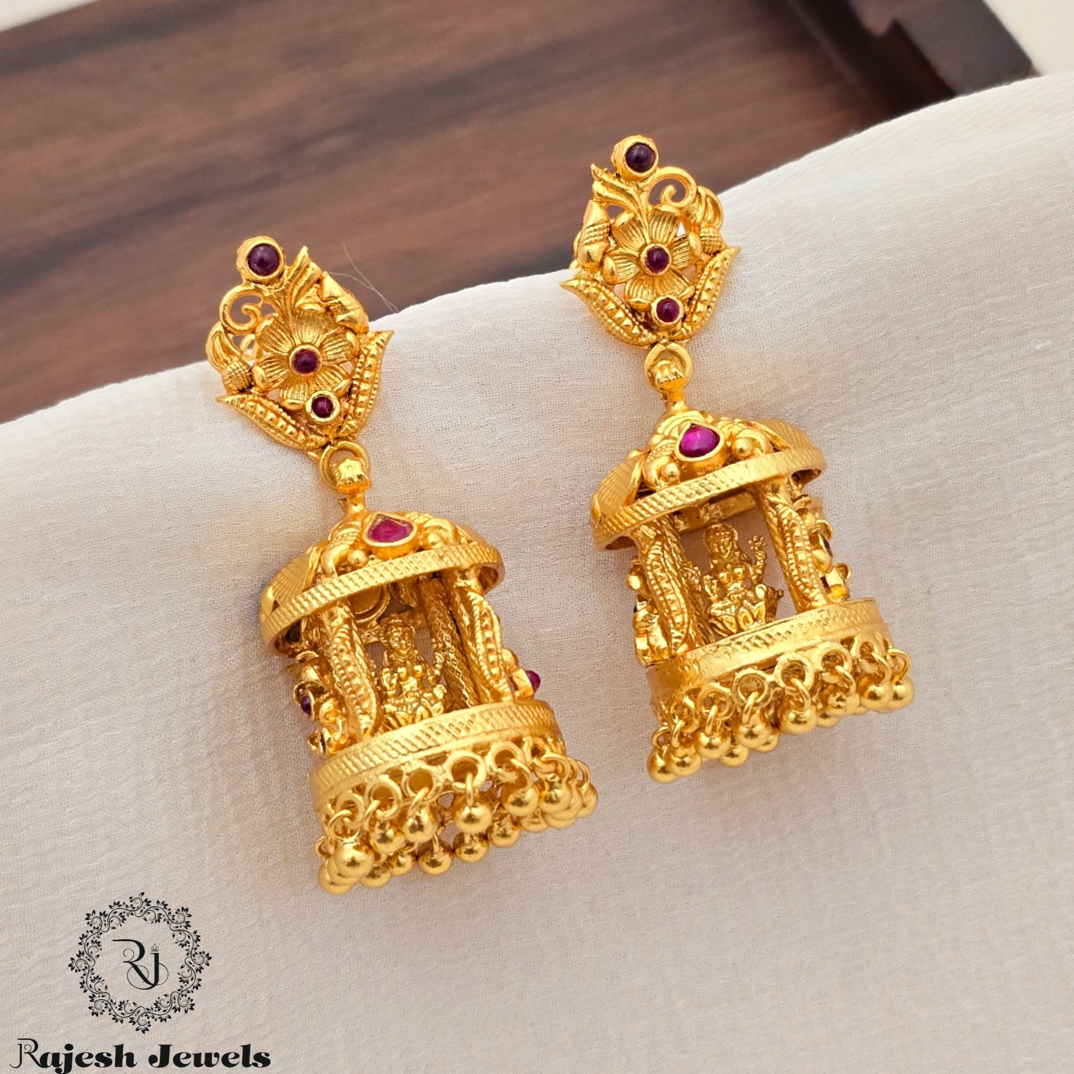 Divine Lakshmi Gopuram Jumka Earrings