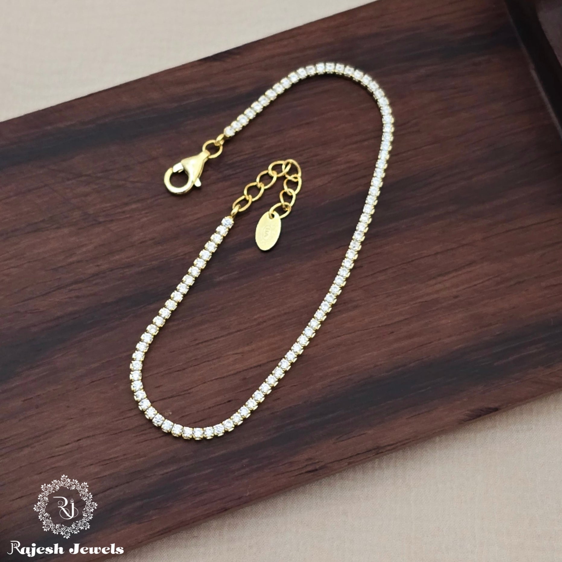 Classic Cz Gold Plated Bracelet