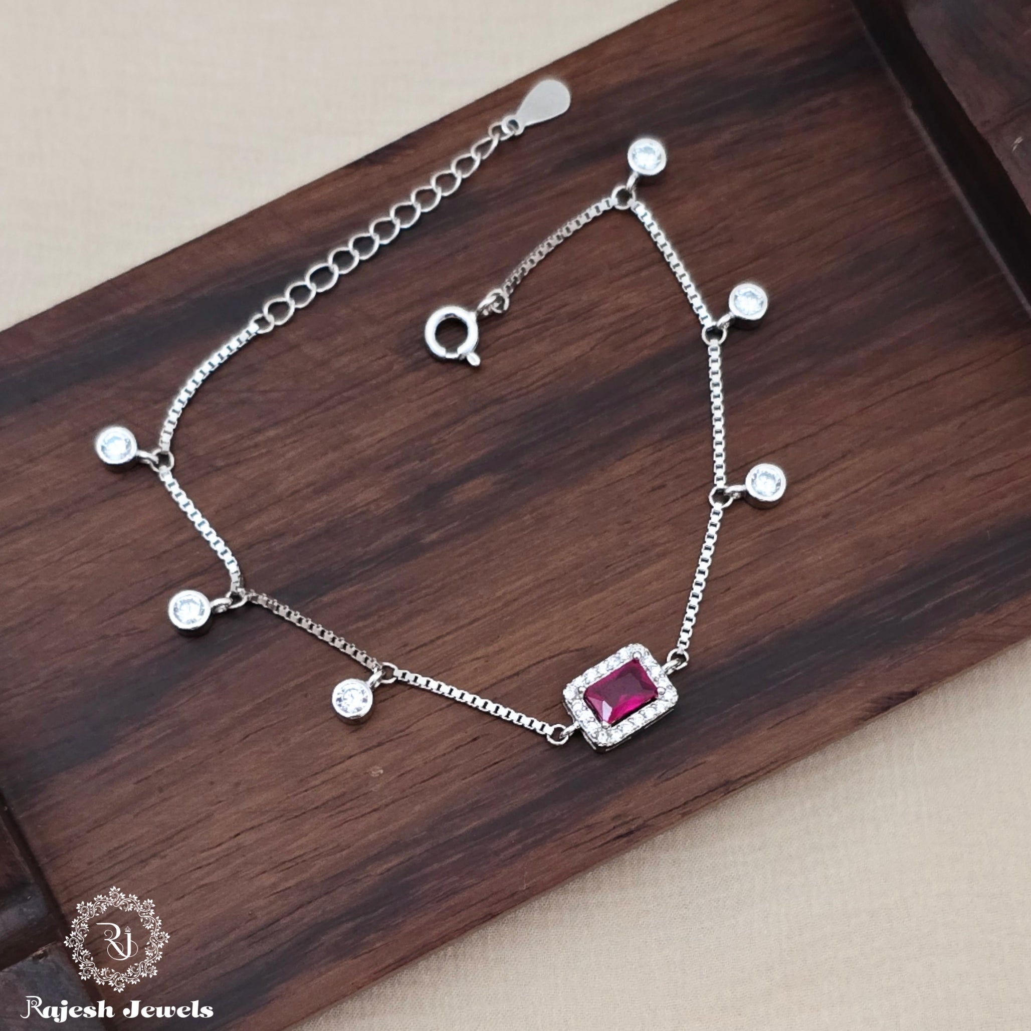 Appealing Squared Drops Cz Ladies Bracelet
