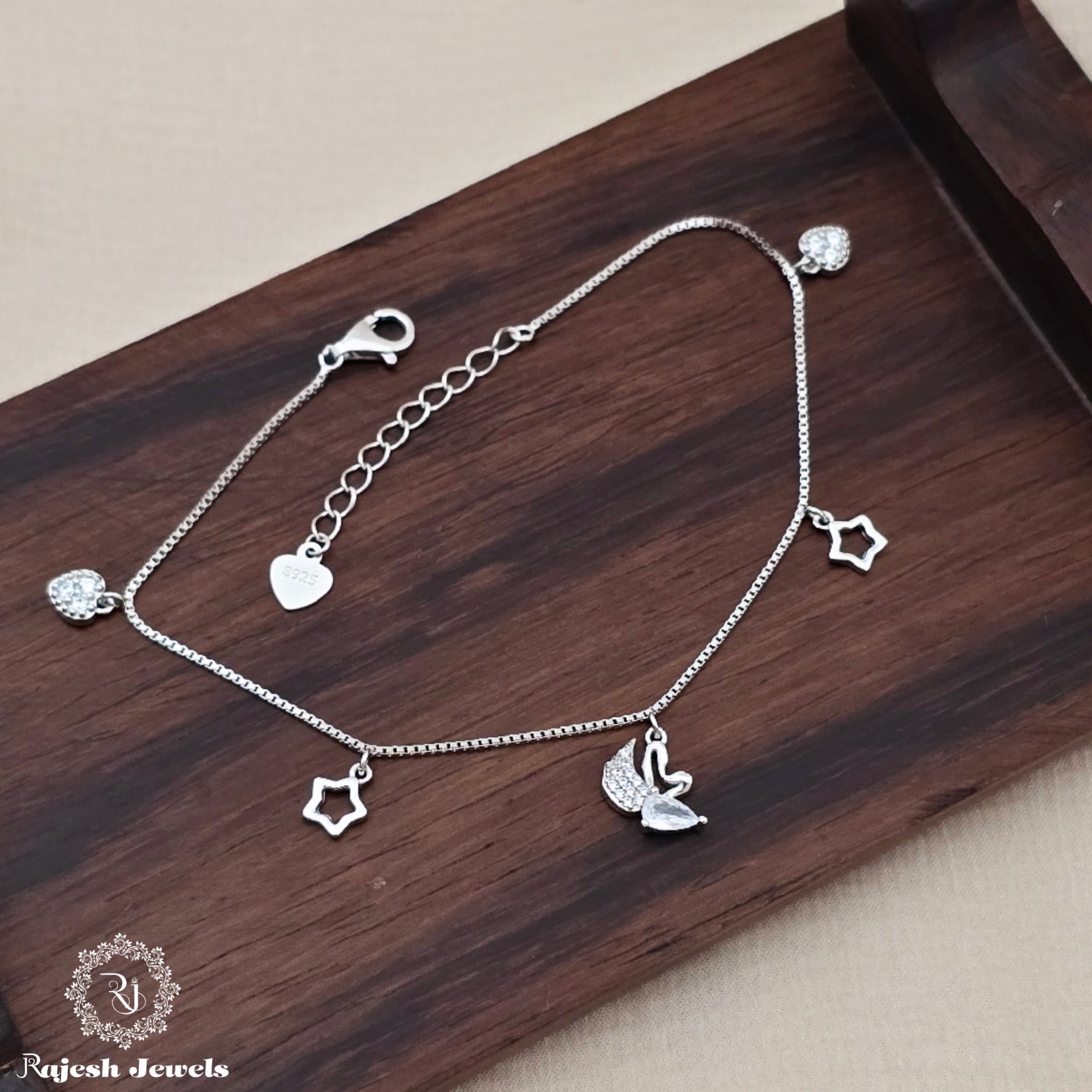 Lovely Swan Dropped Rhodium Finish Ladies Bracelet