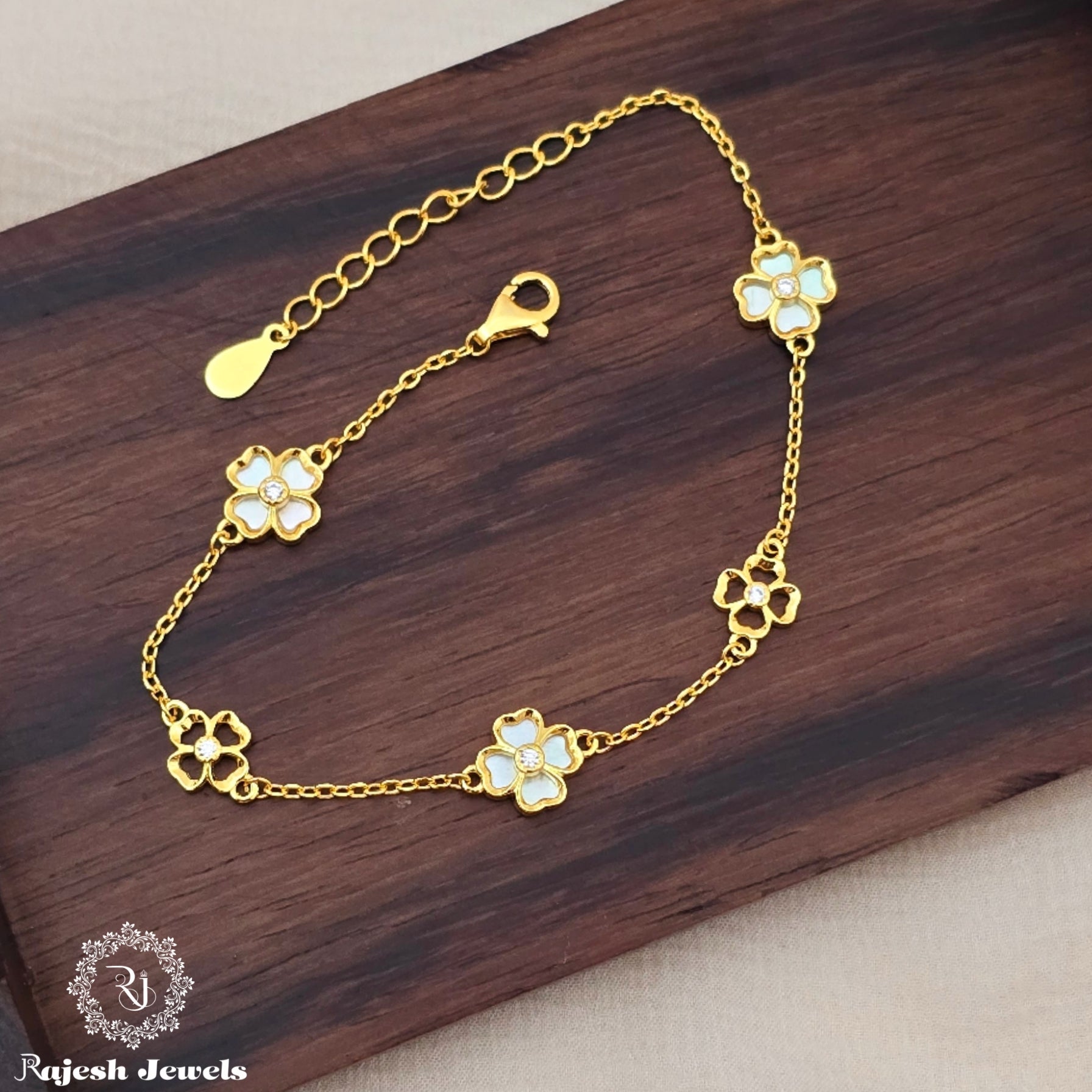 Glorious Cz Gold Finish Ladies Bracelet