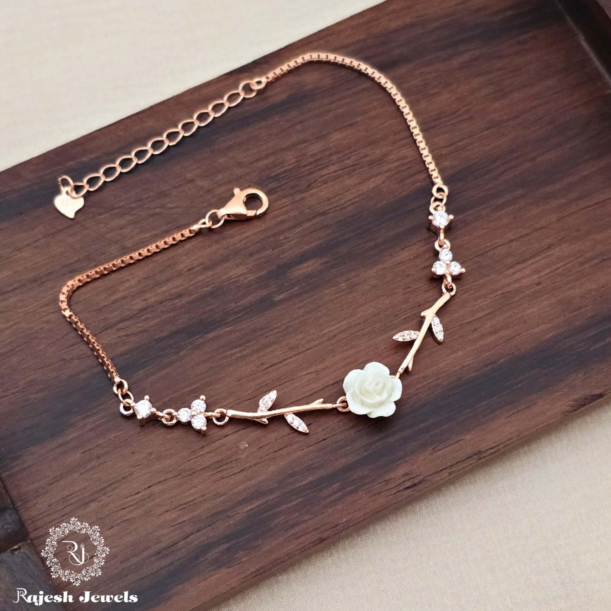 Gorgeous Rose Cz Ladies Bracelet